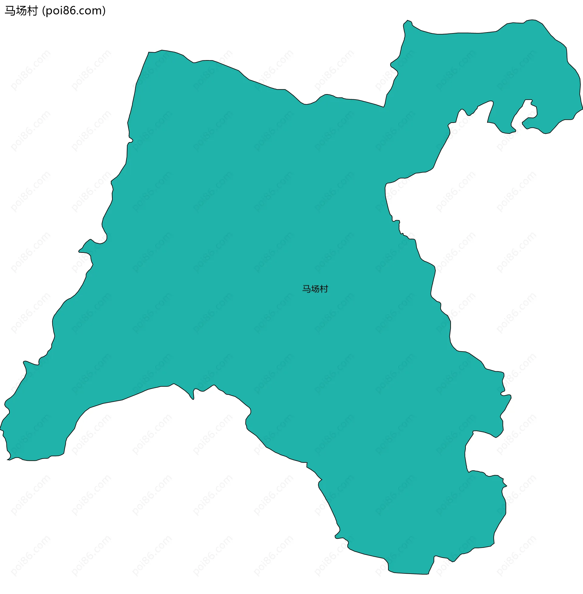 马场村边界地图