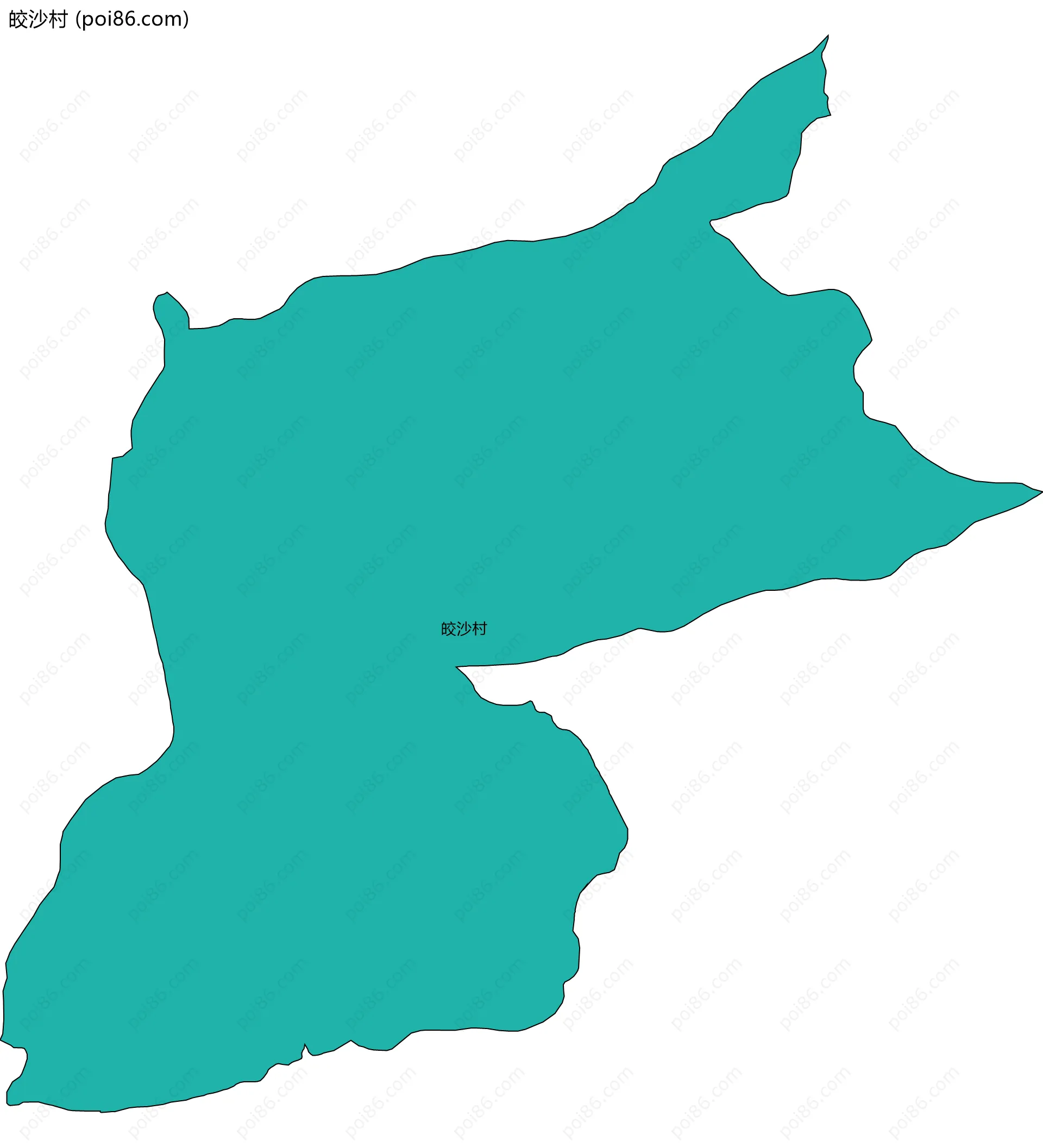 皎沙村边界地图