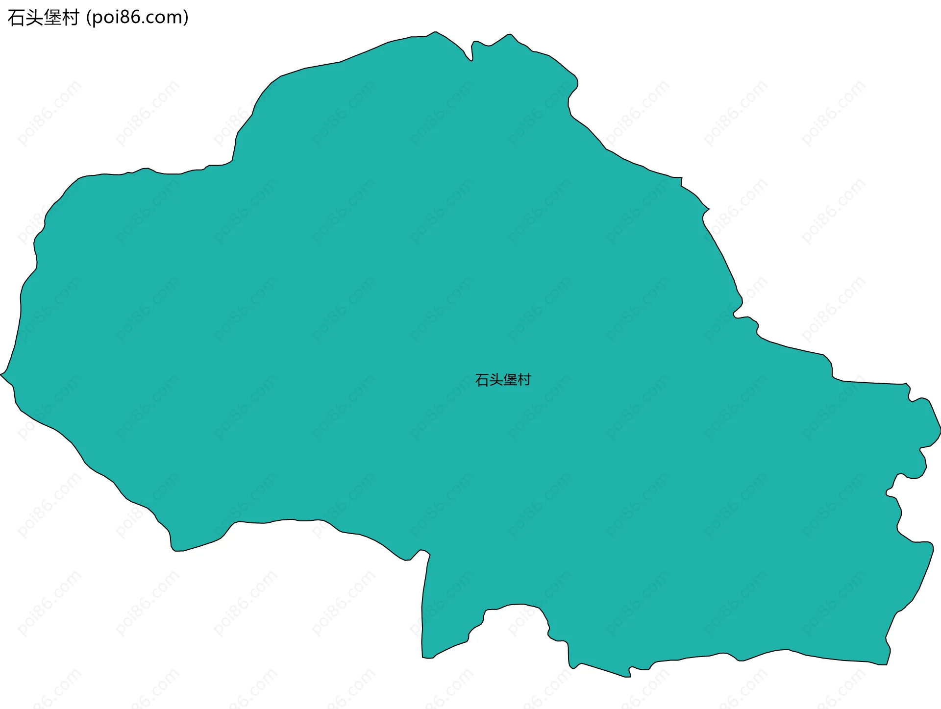 石头堡村边界地图