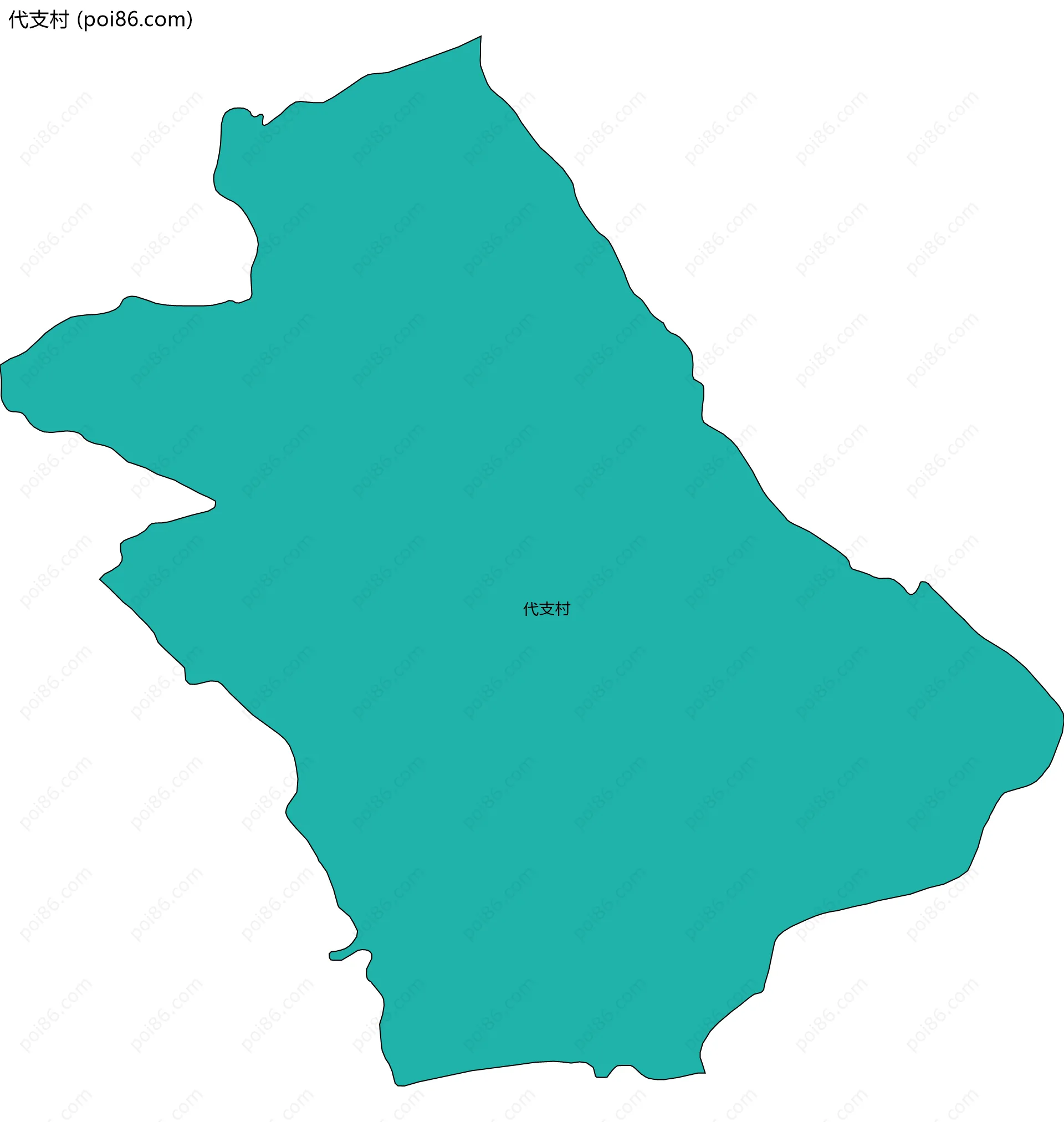 代支村边界地图