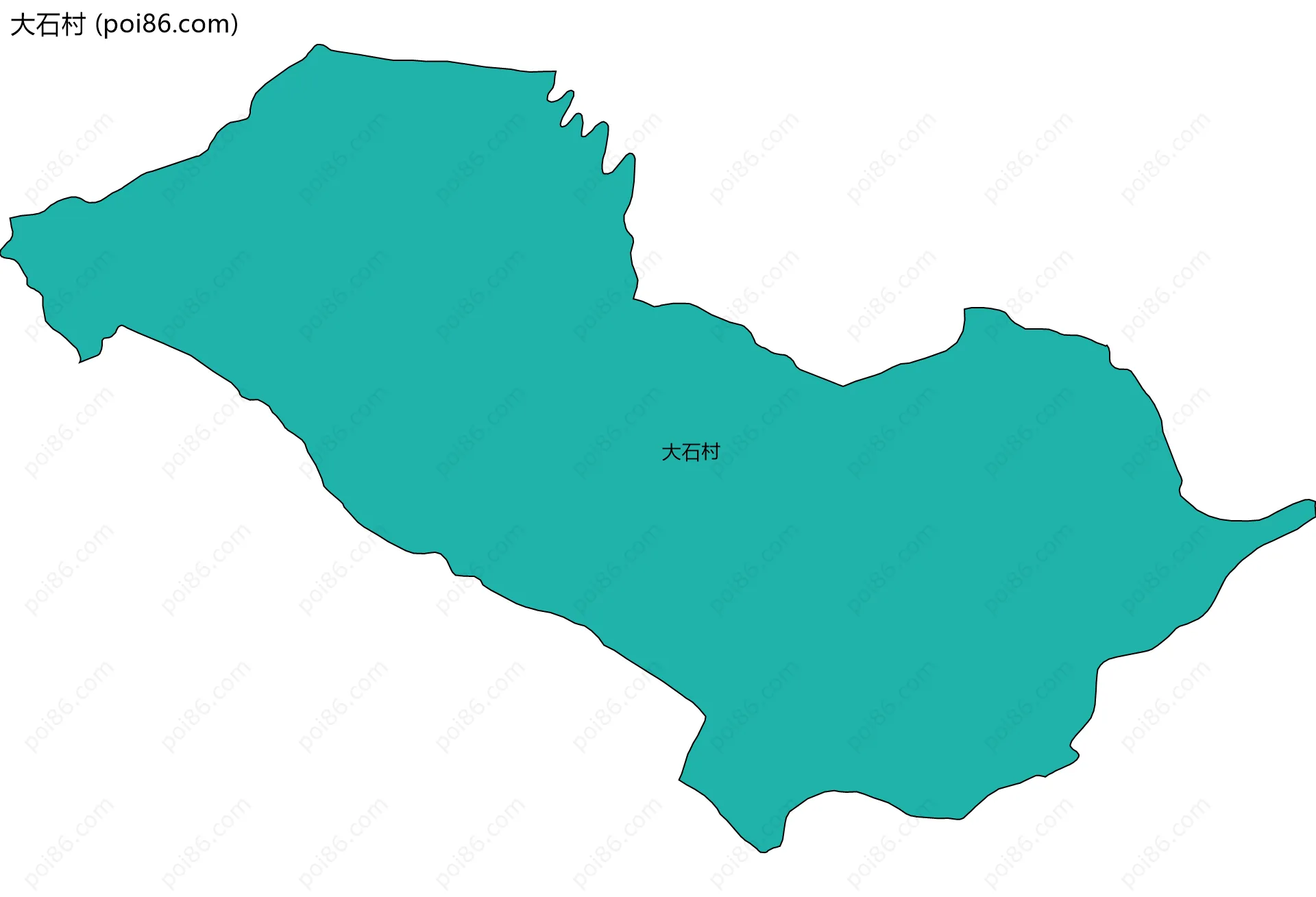 大石村边界地图