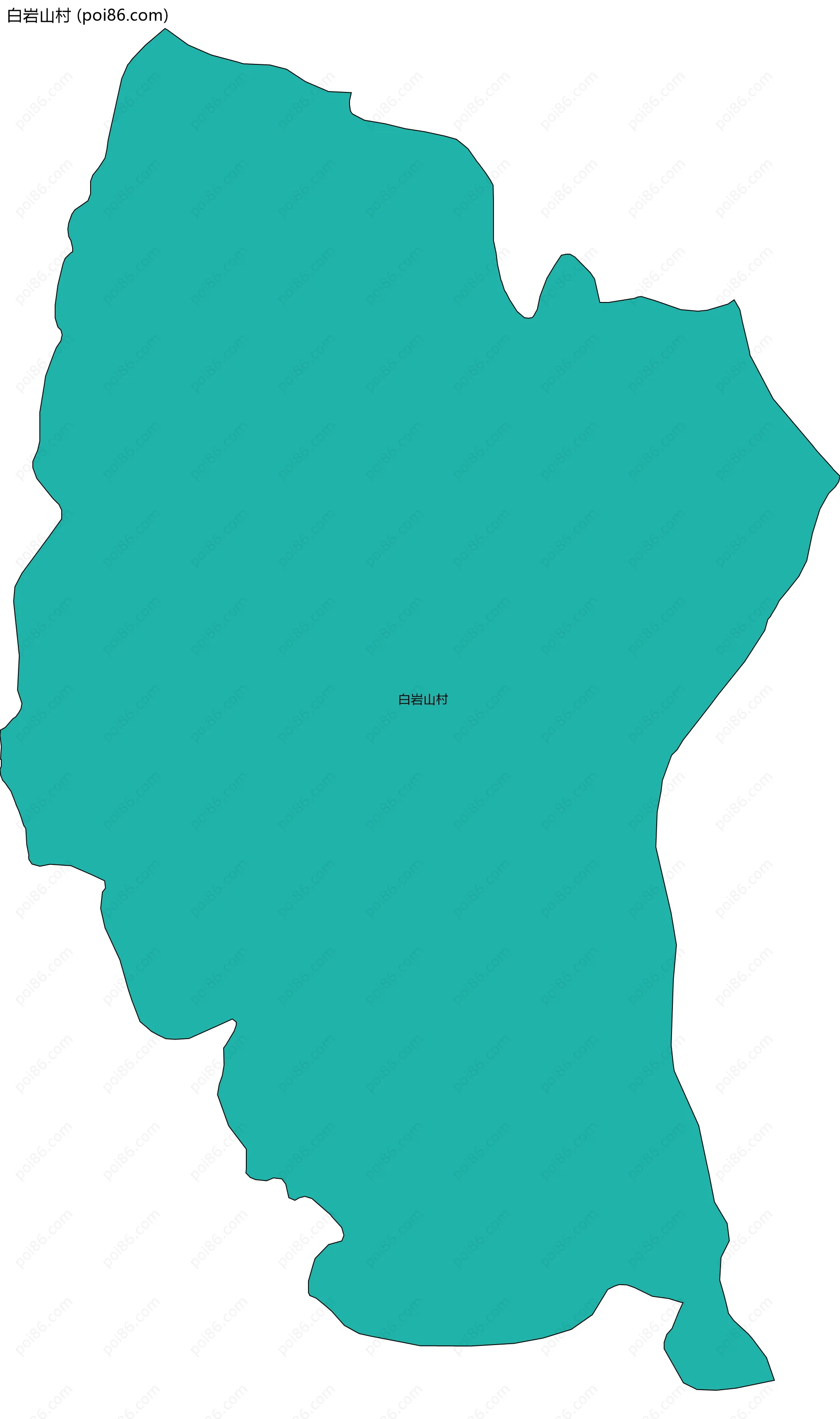 白岩山村边界地图