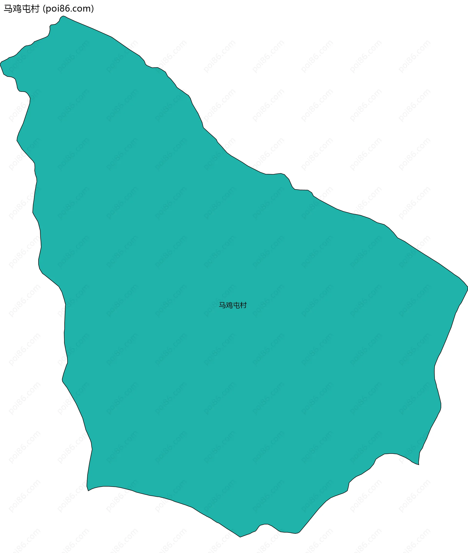 马鸡屯村边界地图