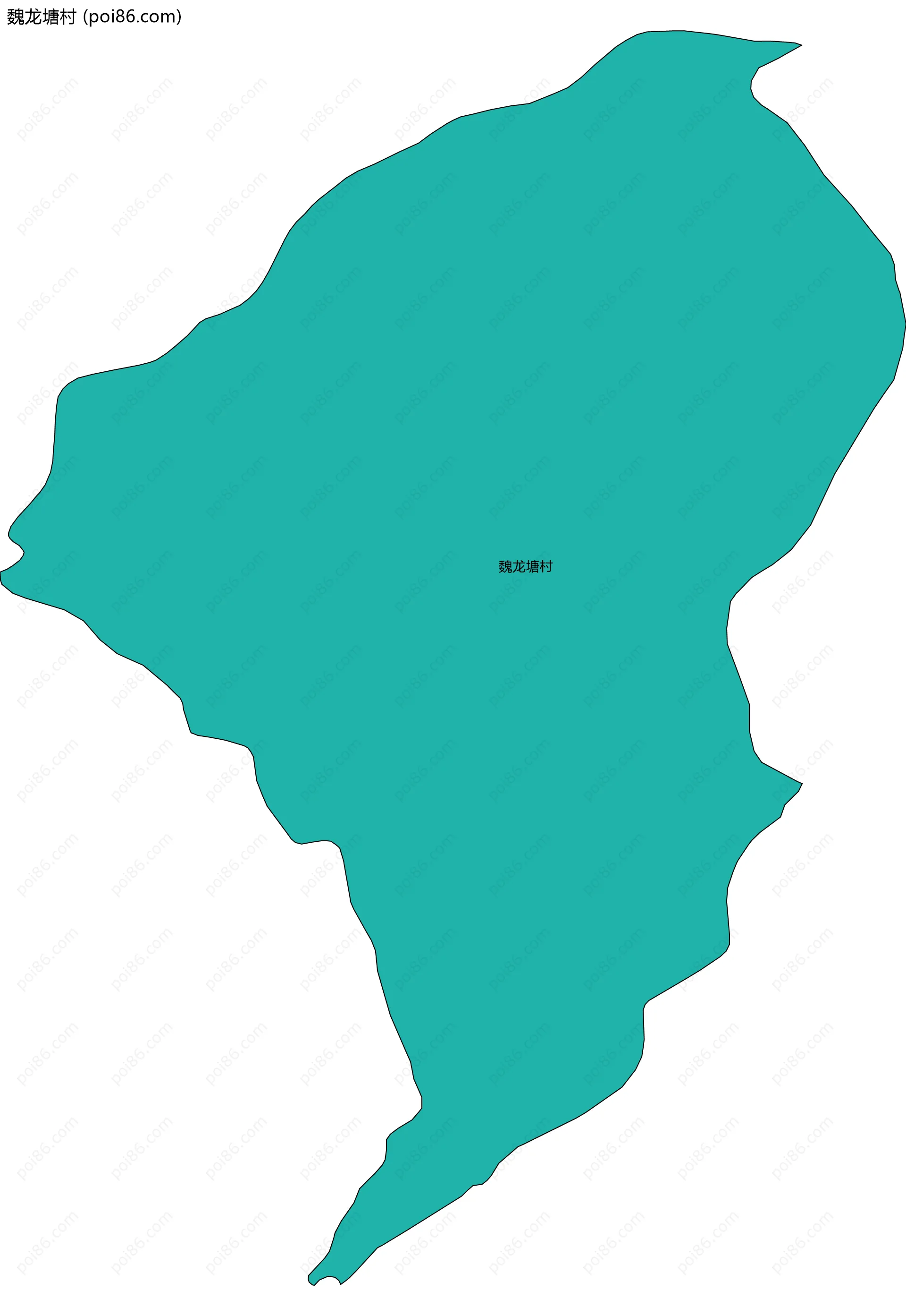 魏龙塘村边界地图