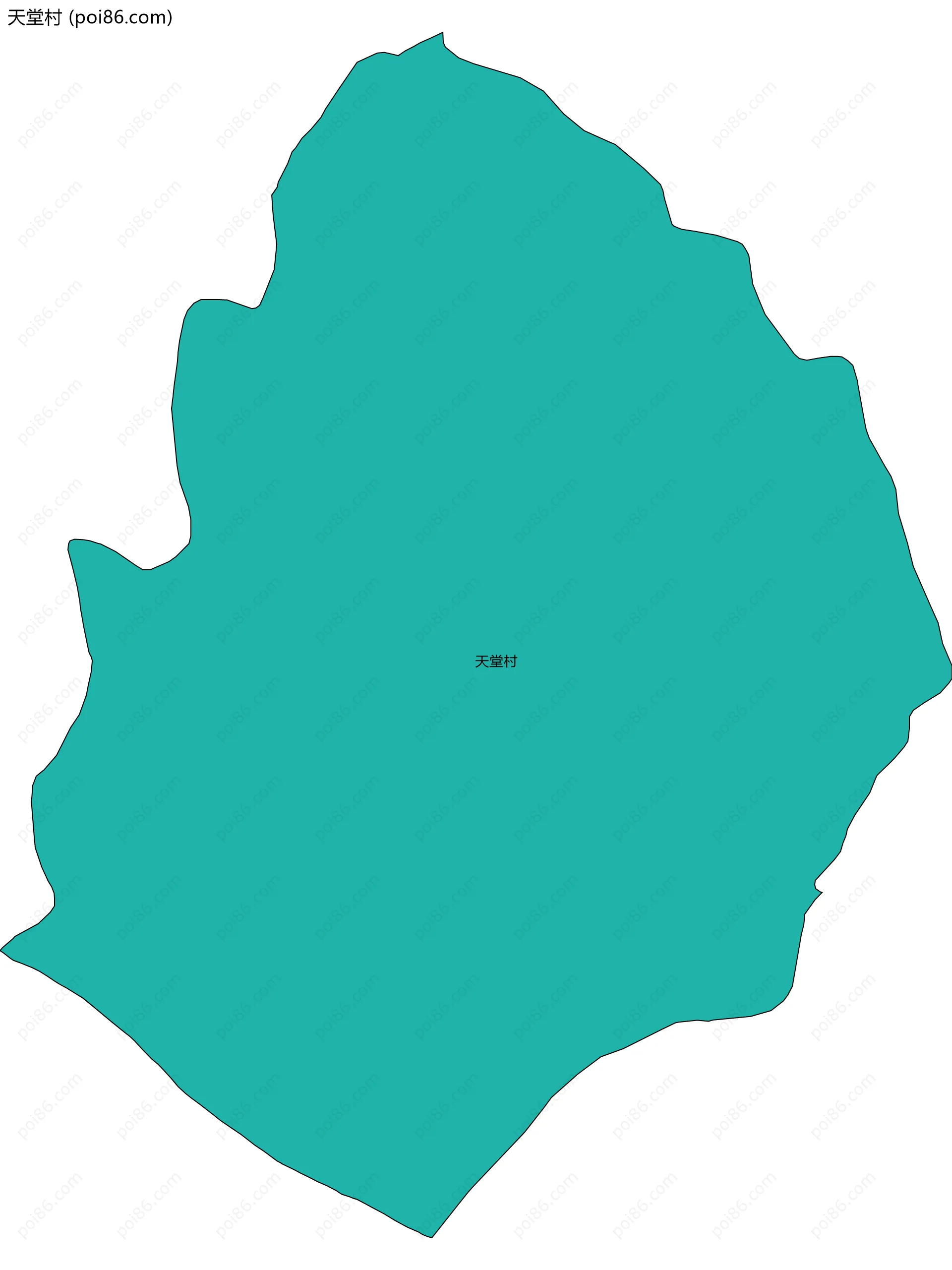 天堂村边界地图