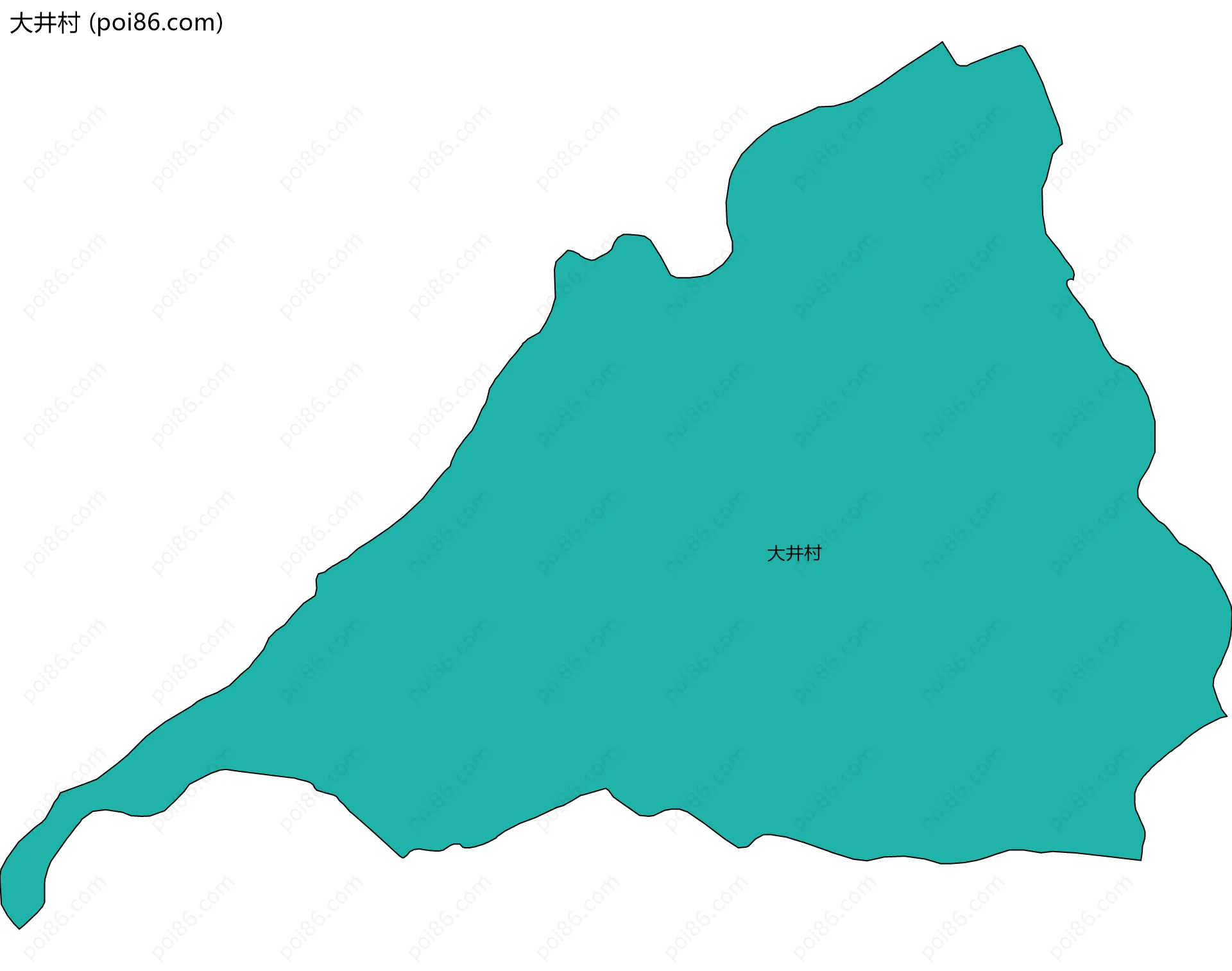 大井村边界地图