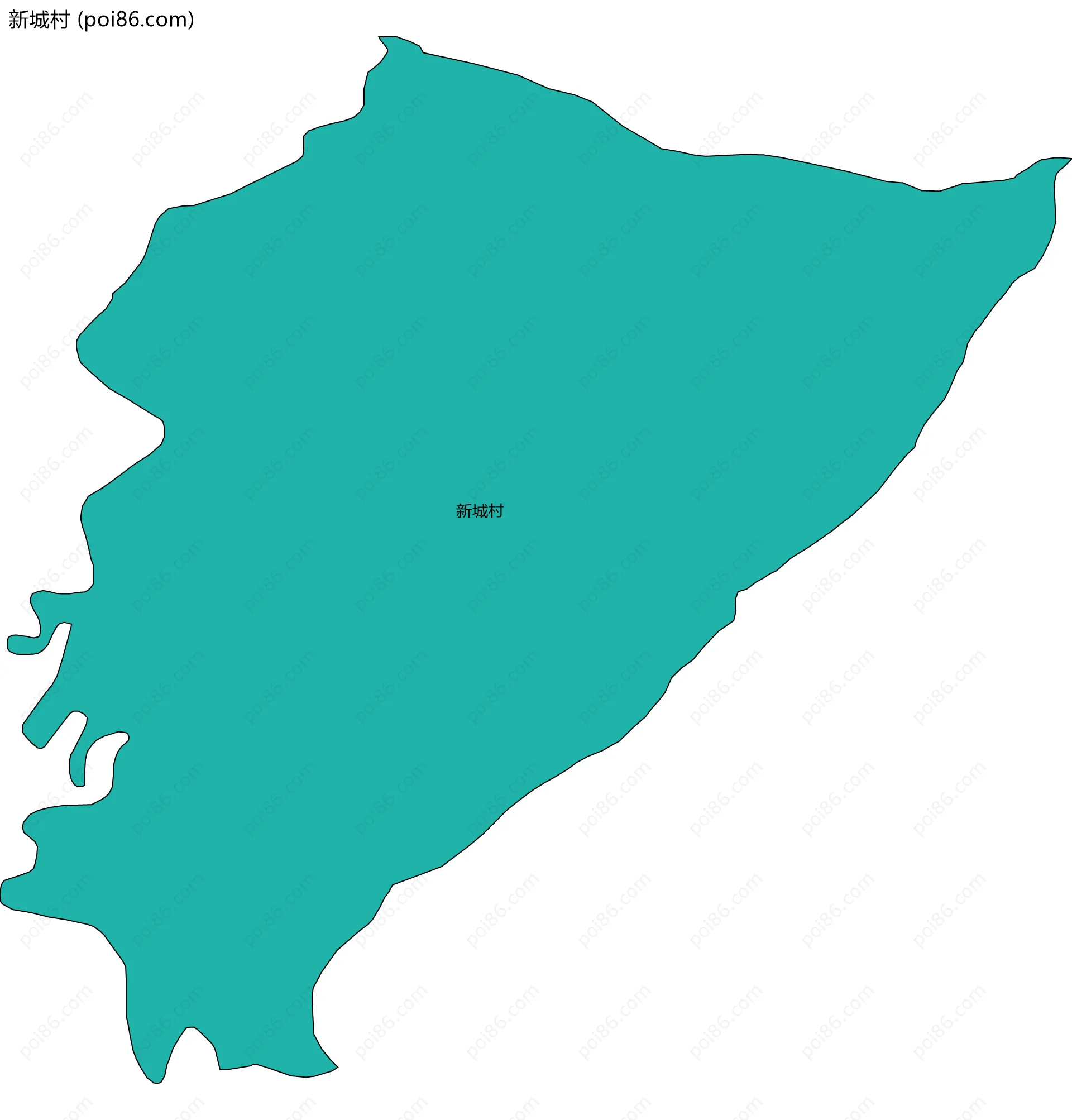 新城村边界地图