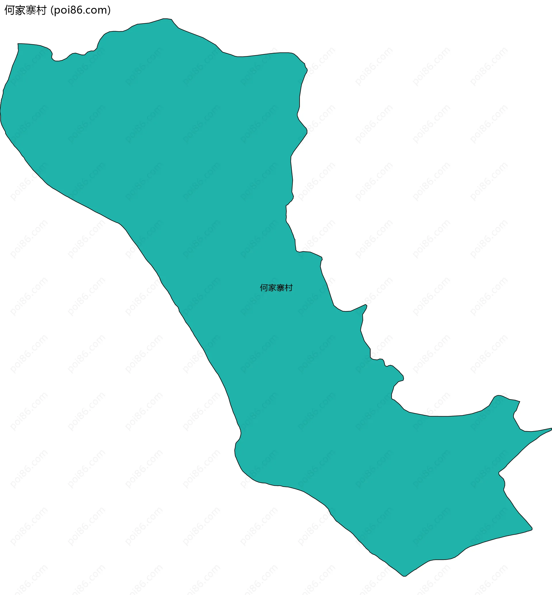 何家寨村边界地图