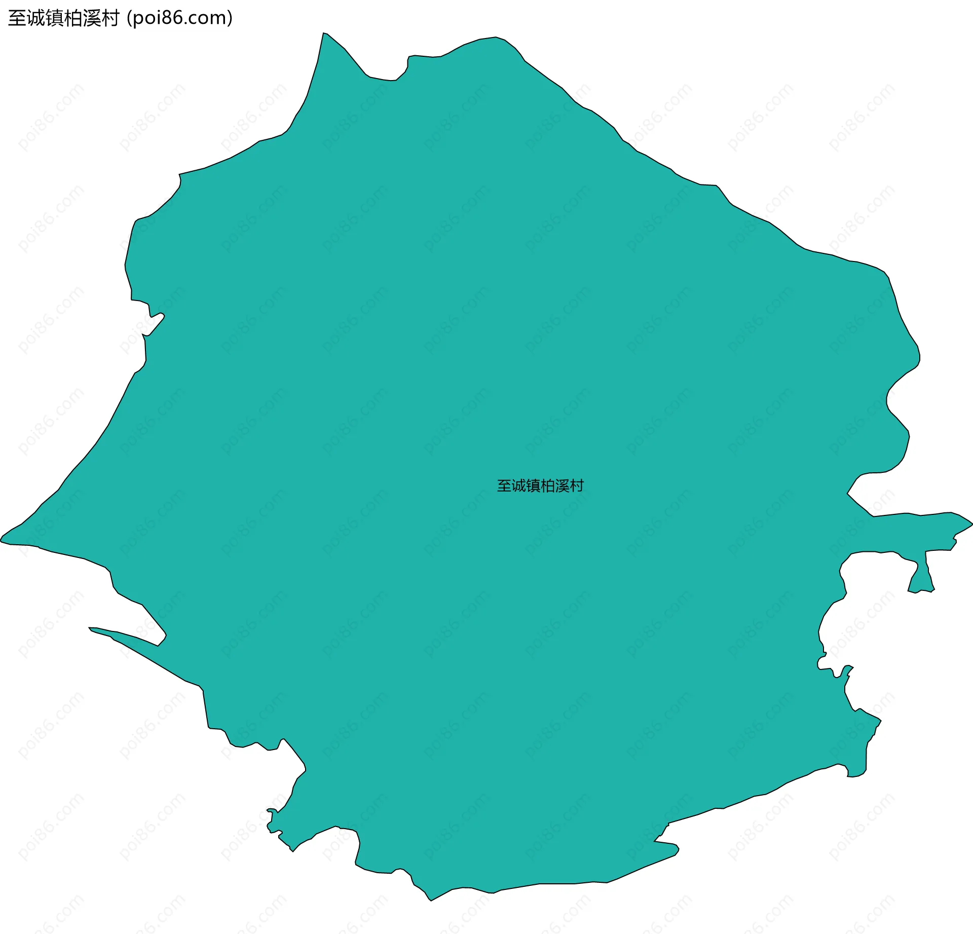 至诚镇柏溪村边界地图