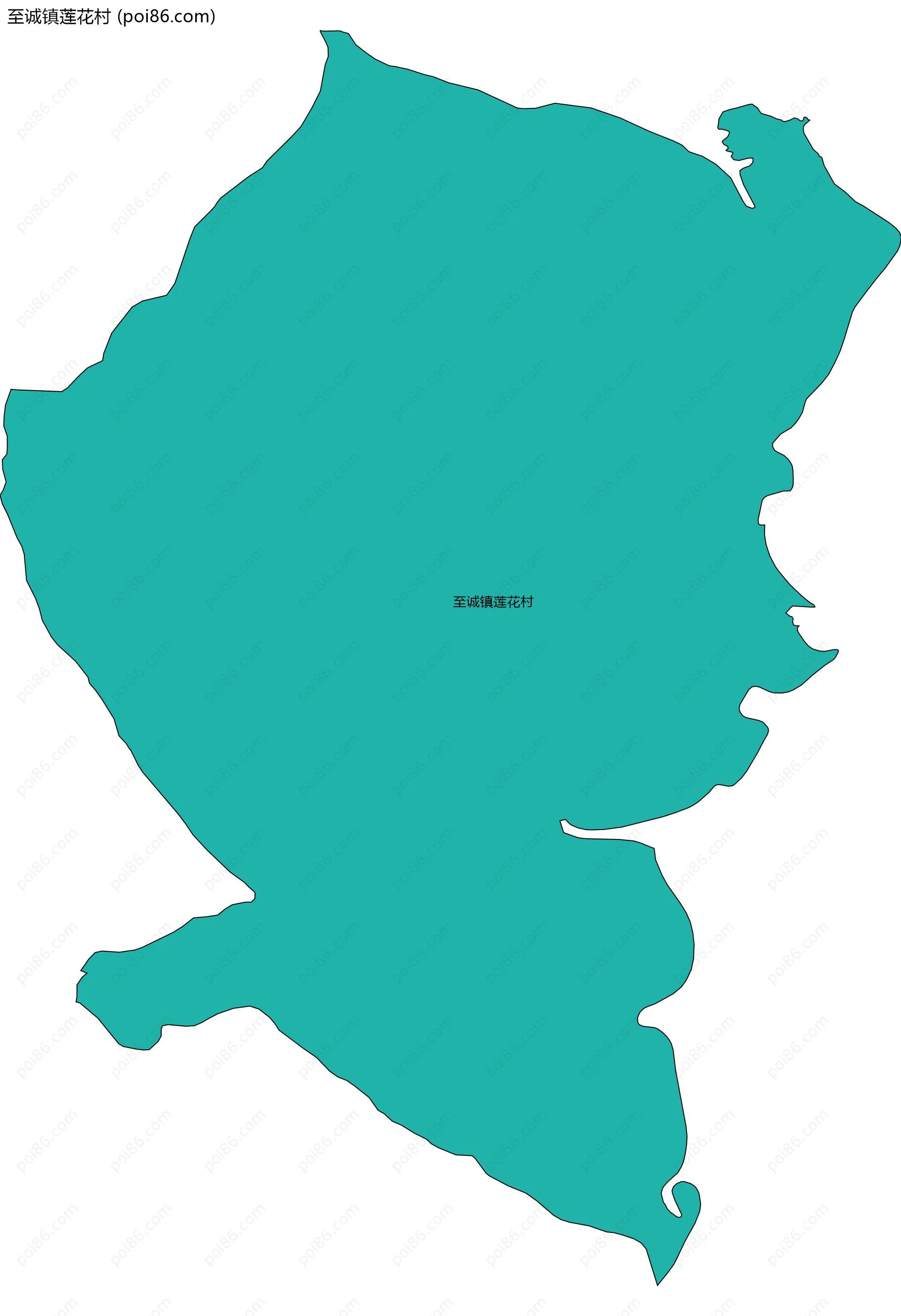 至诚镇莲花村边界地图