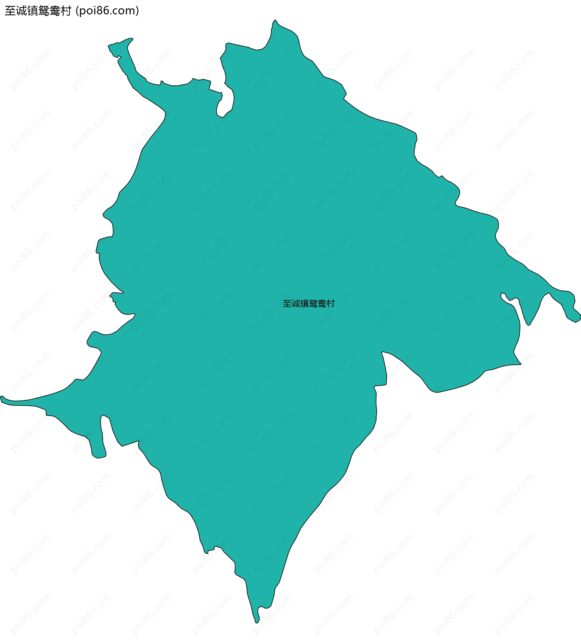 至诚镇鸳鸯村边界地图