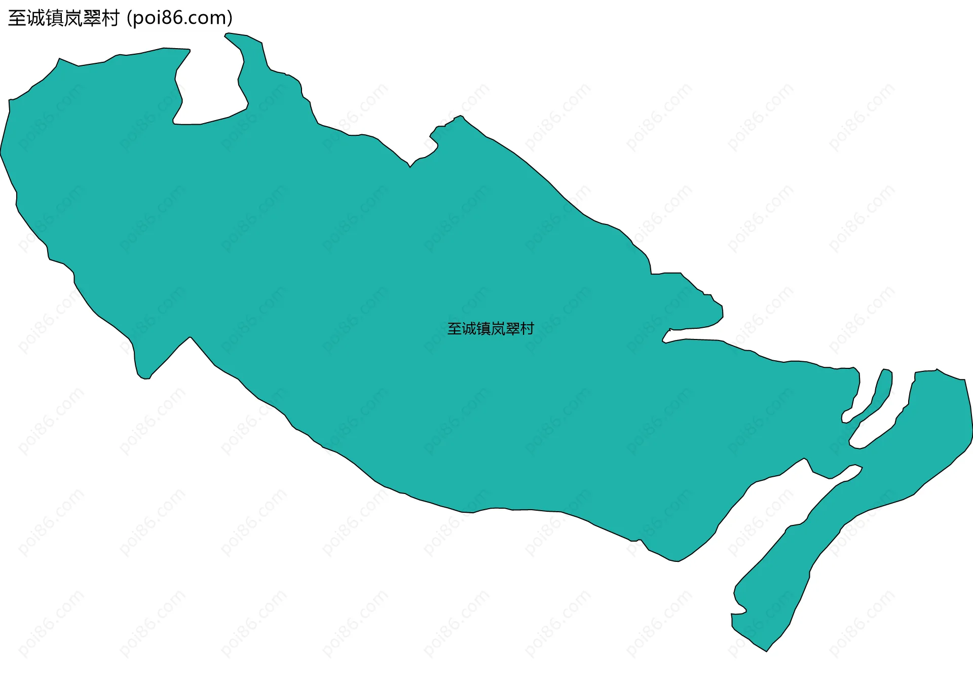 至诚镇岚翠村边界地图