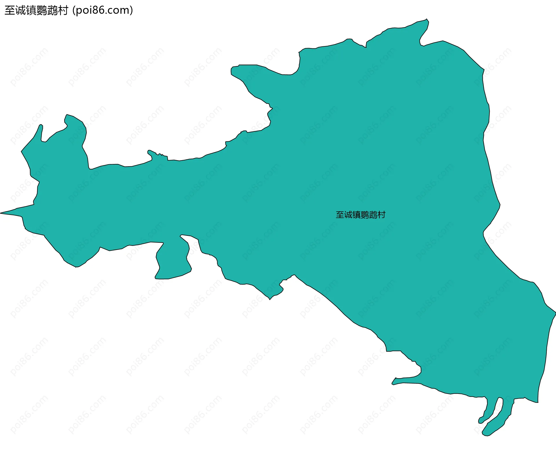 至诚镇鹦鹉村边界地图