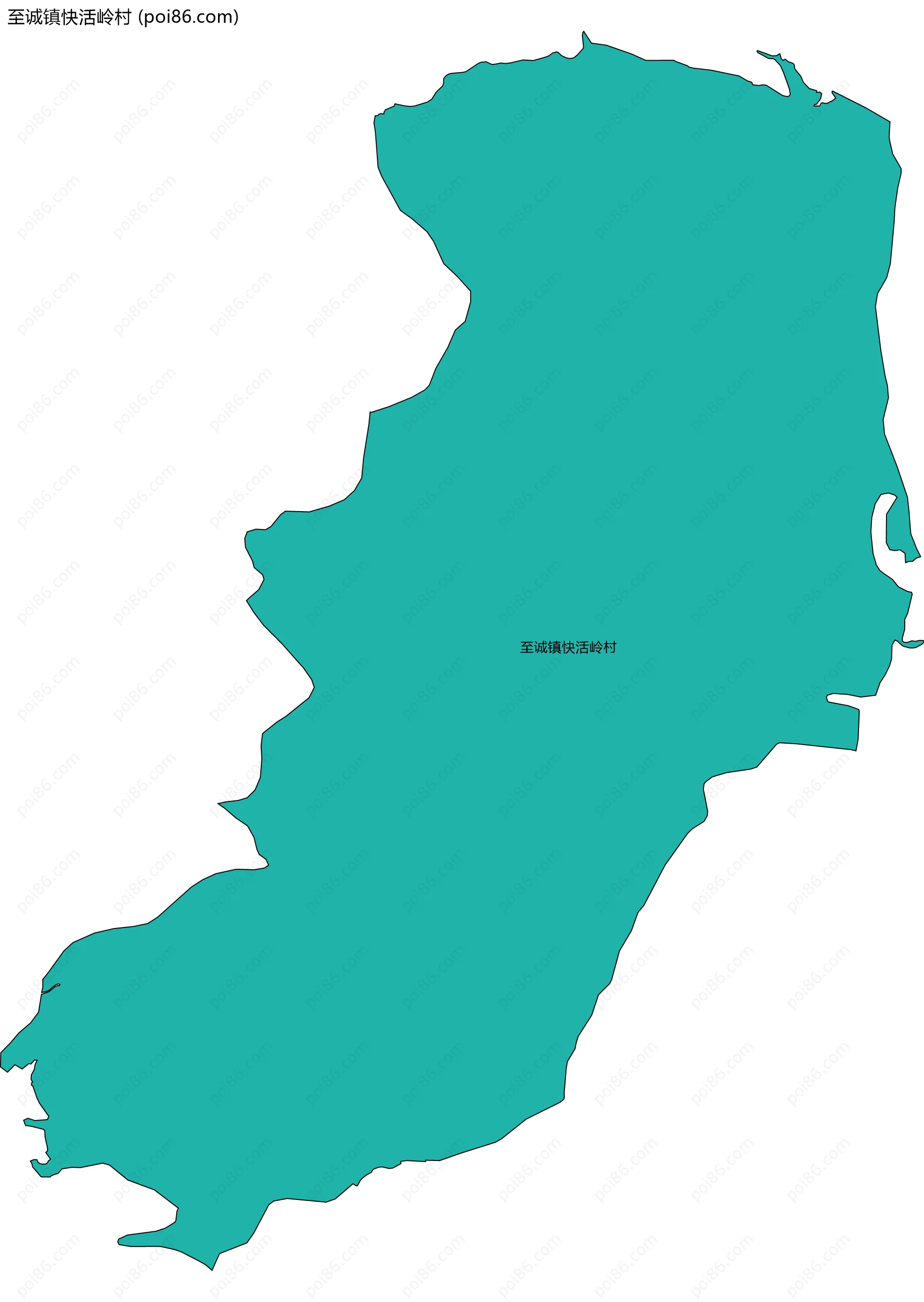 至诚镇快活岭村边界地图