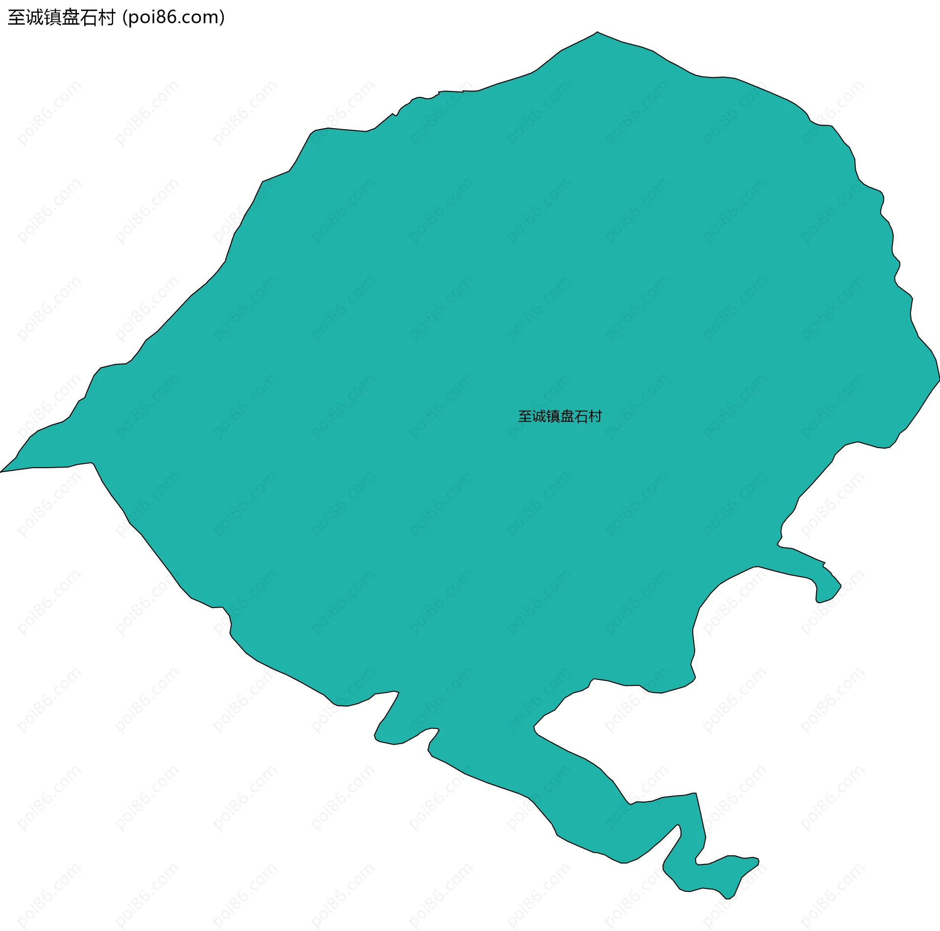 至诚镇盘石村边界地图