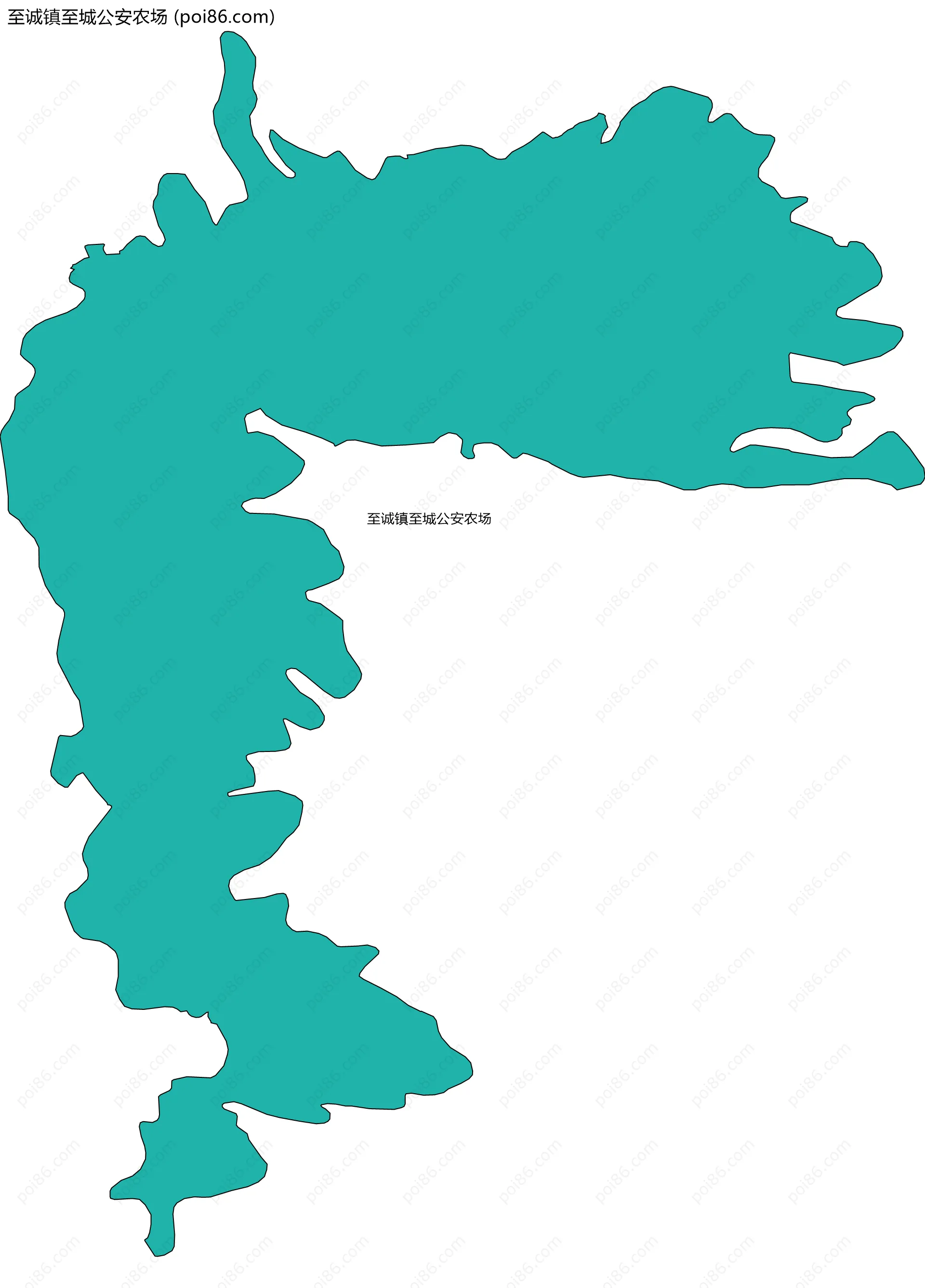 至诚镇至城公安农场边界地图