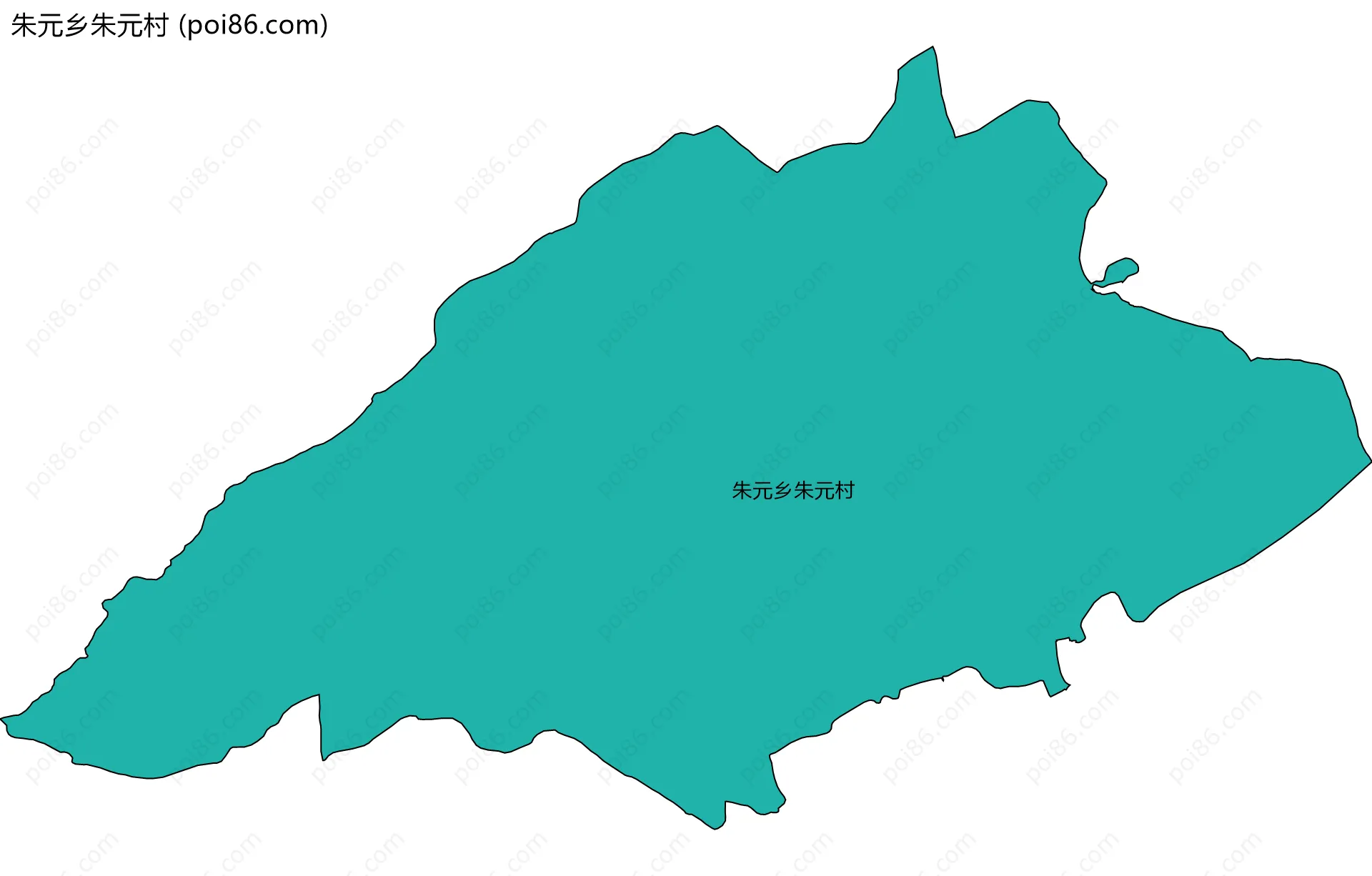 朱元乡朱元村边界地图