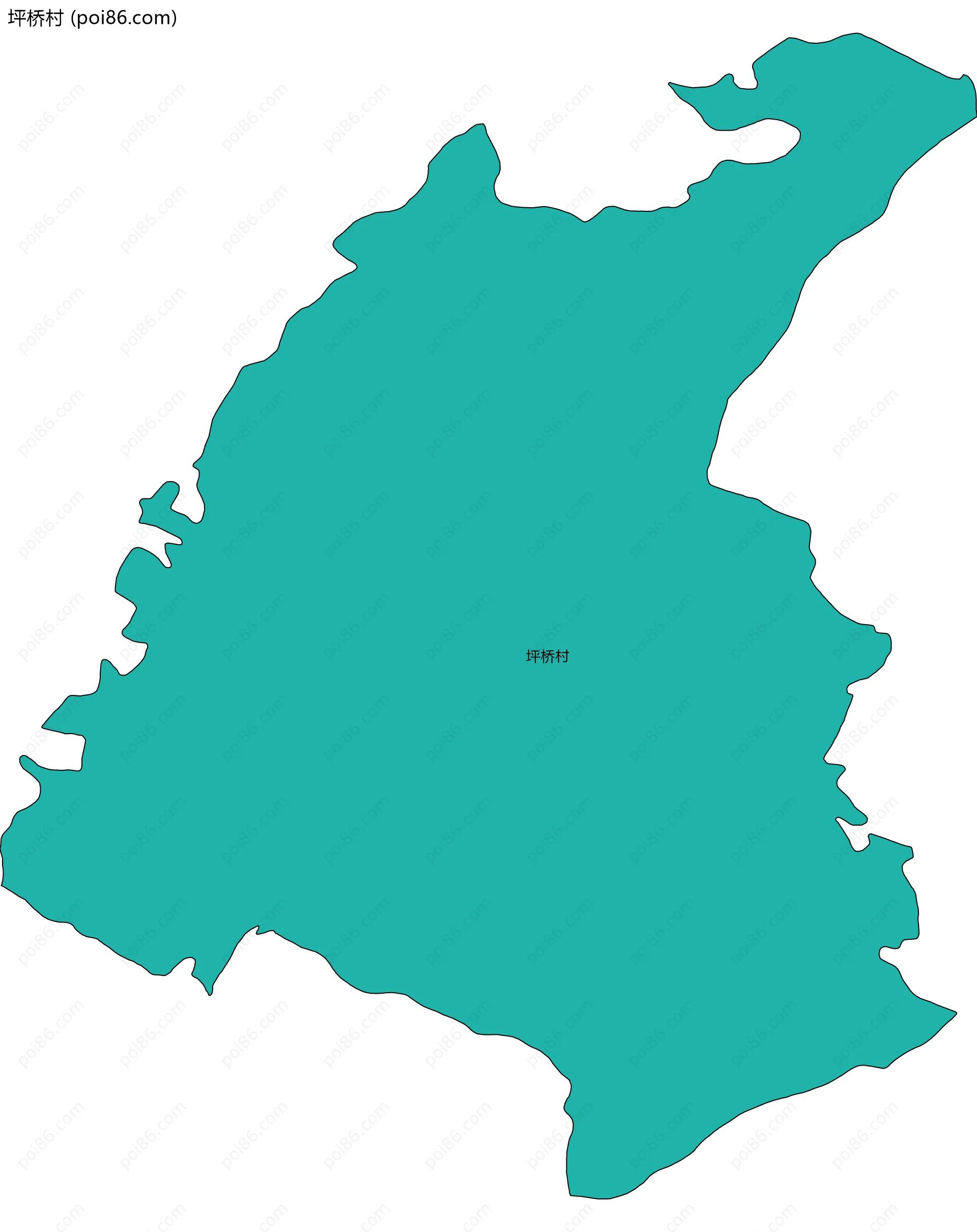 坪桥村边界地图