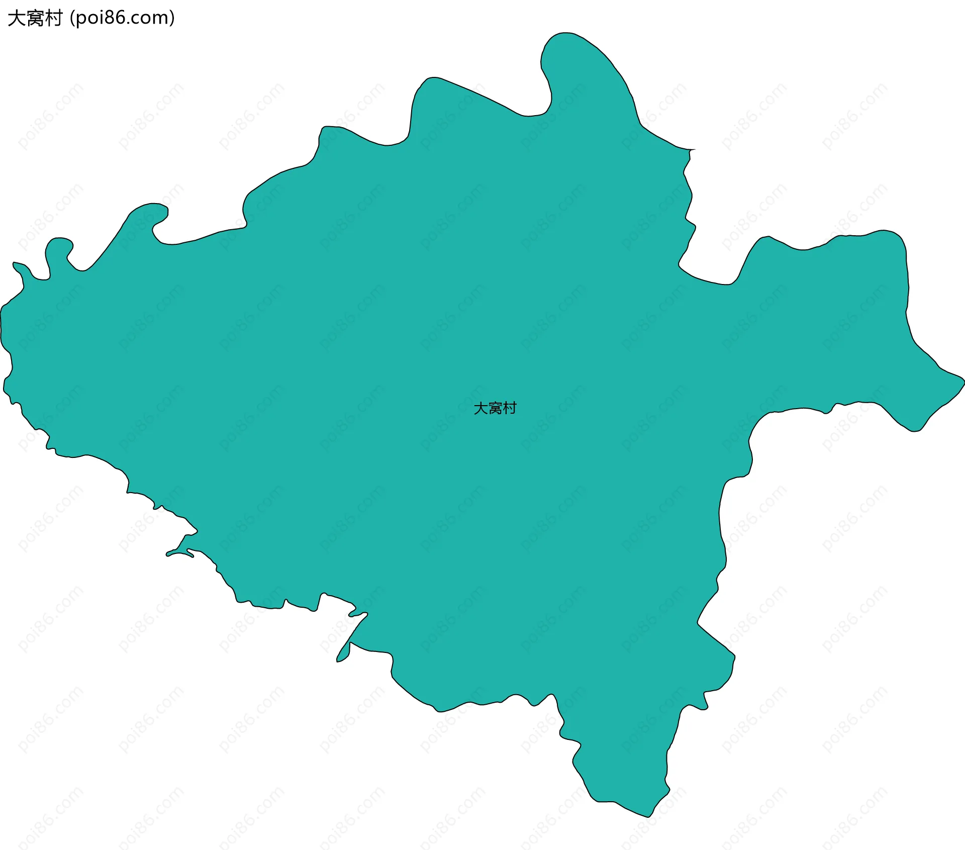 大窝村边界地图