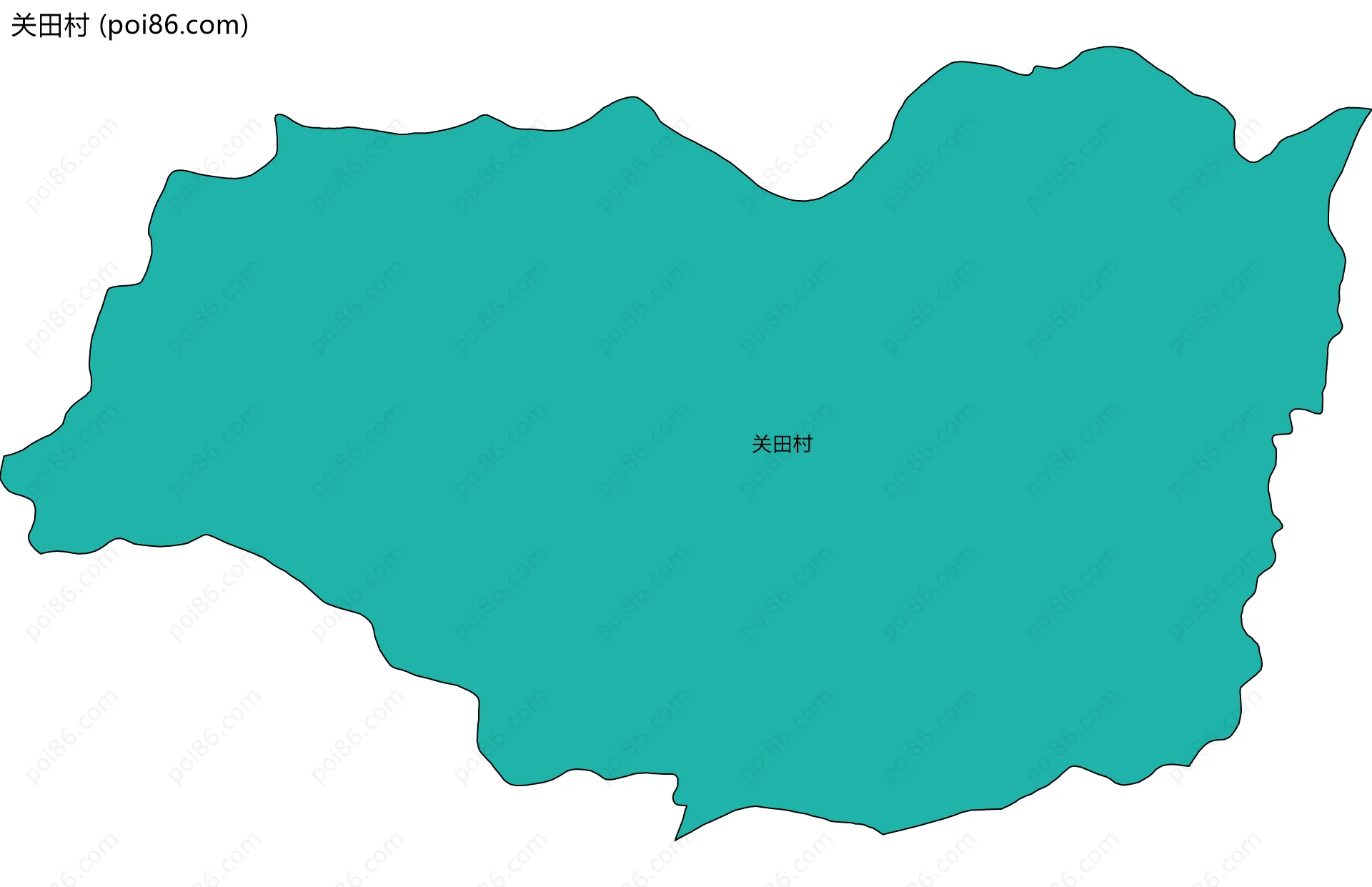 关田村边界地图