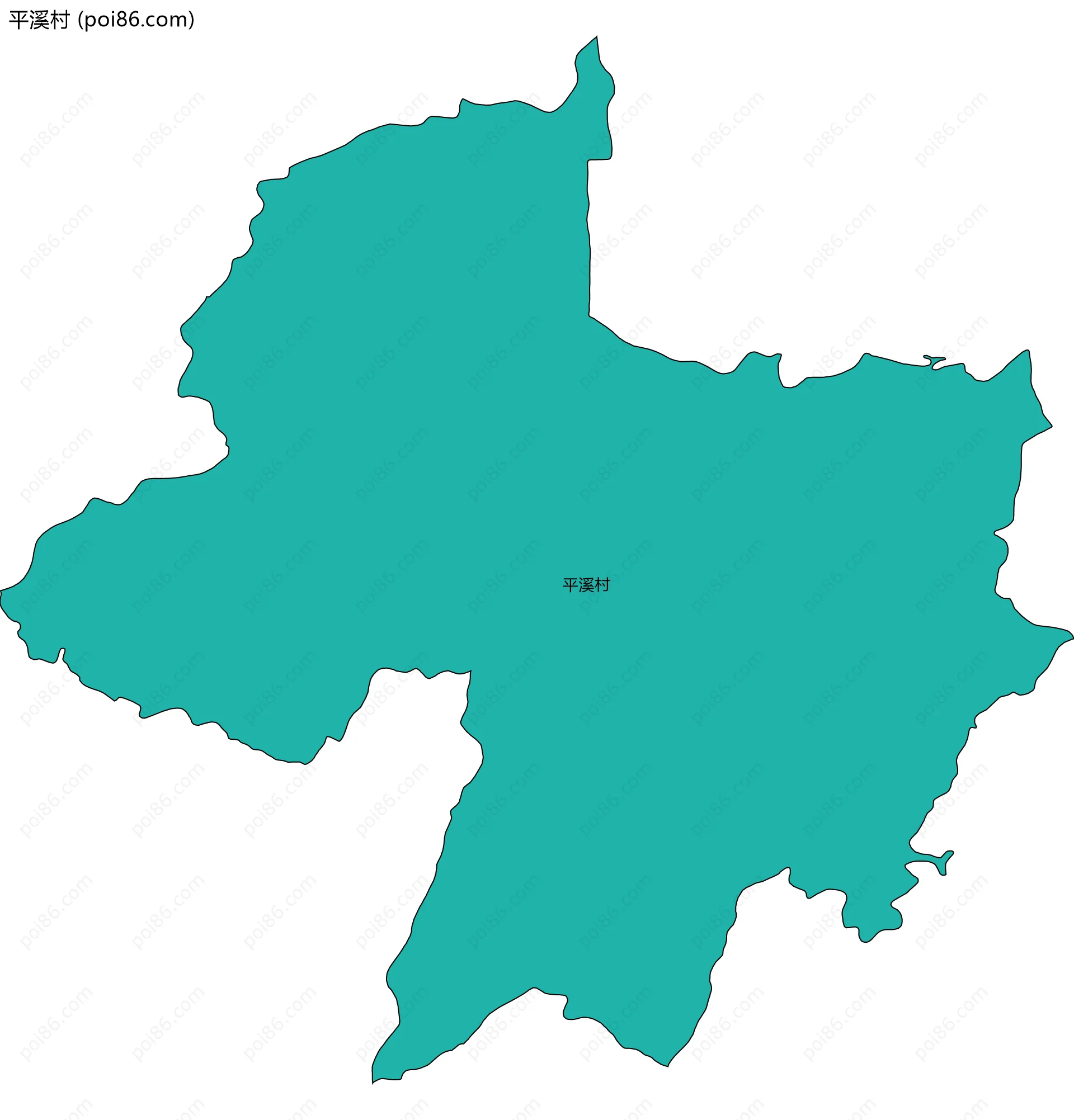平溪村边界地图