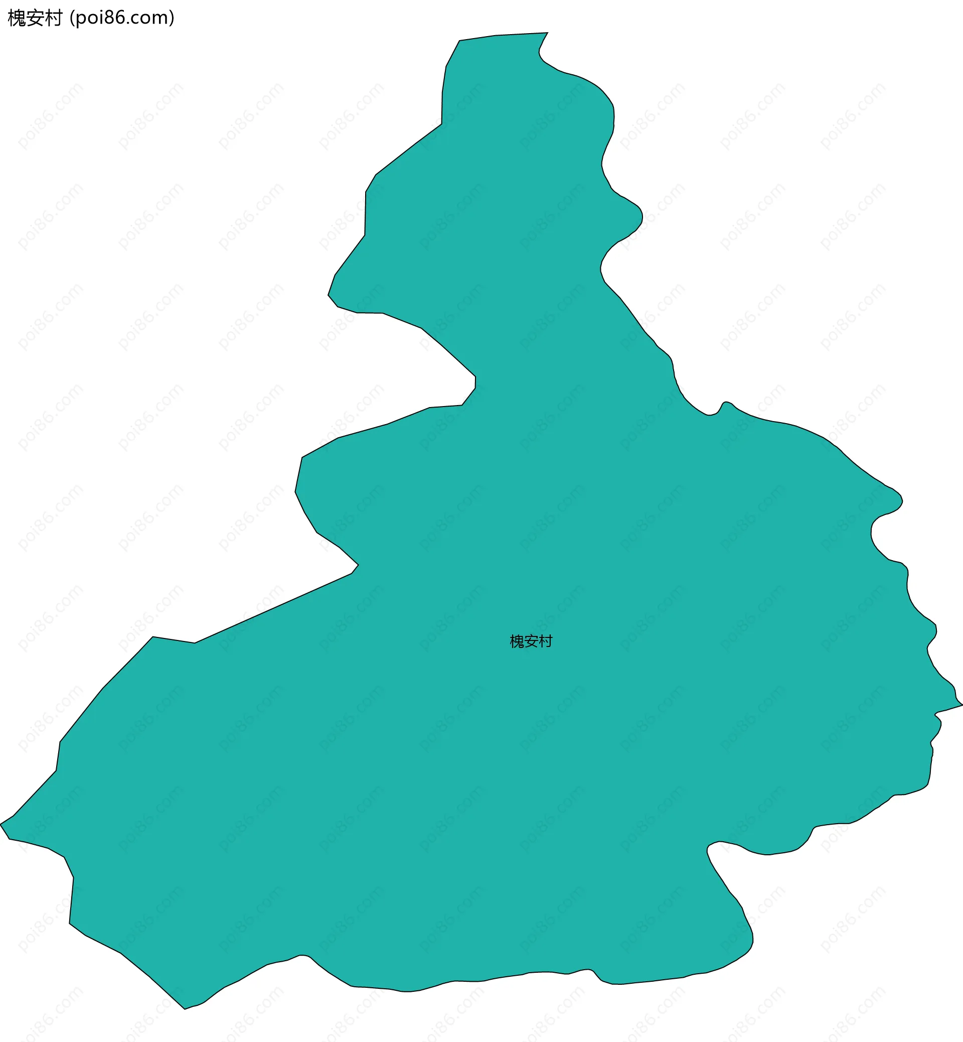 槐安村边界地图