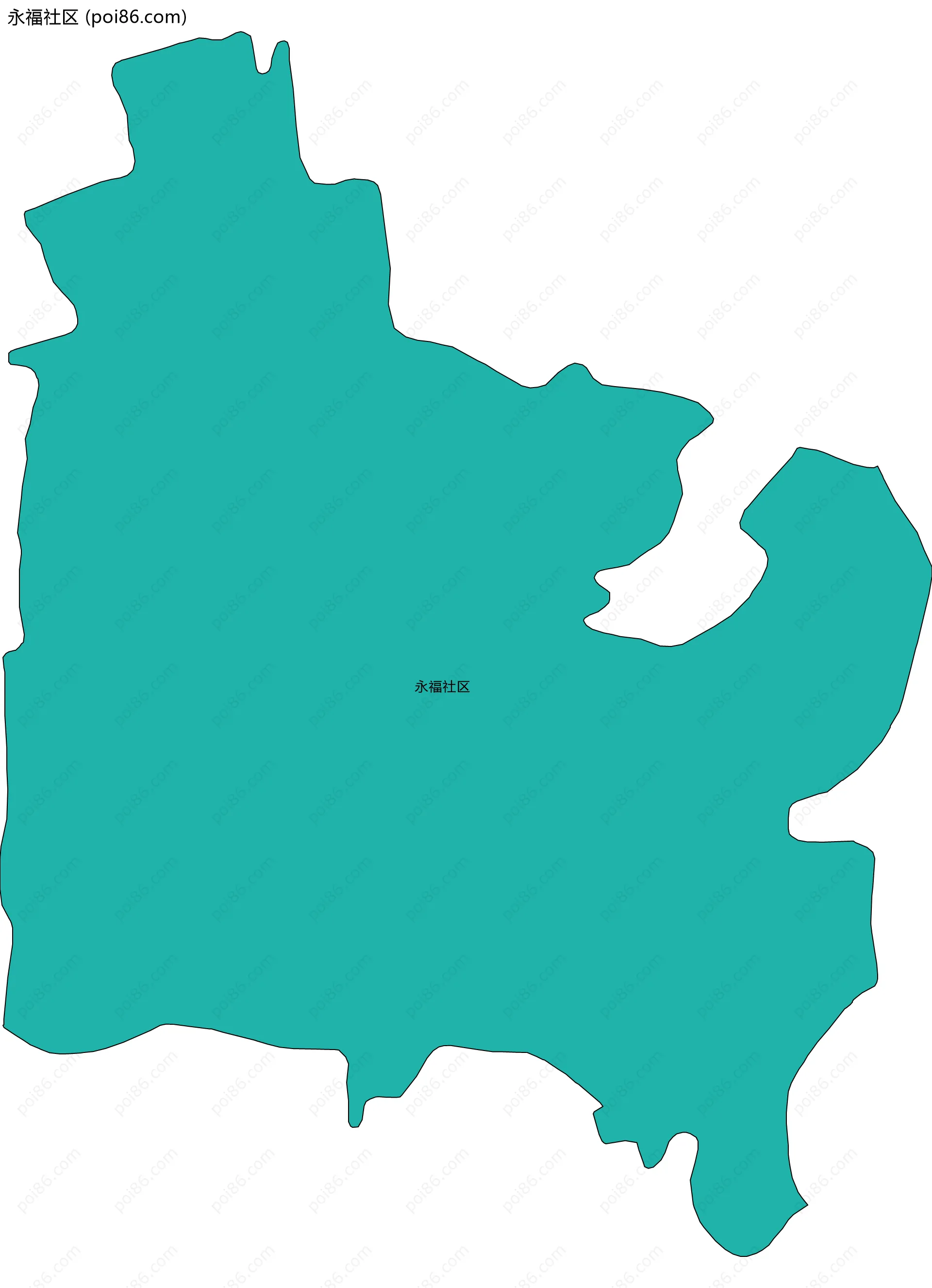 永福社区边界地图