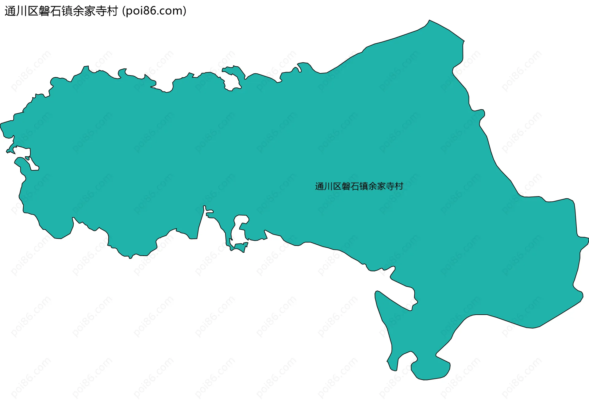 通川区磐石镇余家寺村边界地图