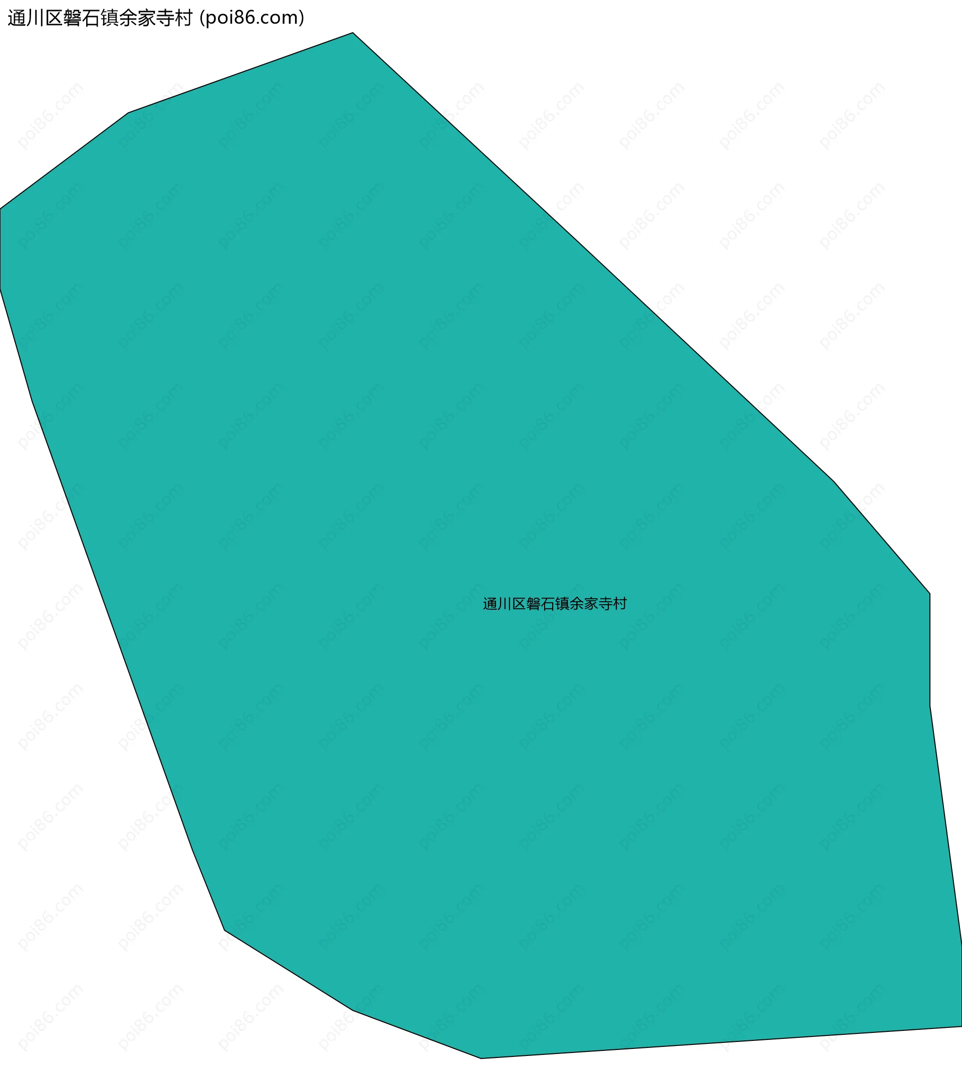 通川区磐石镇余家寺村边界地图