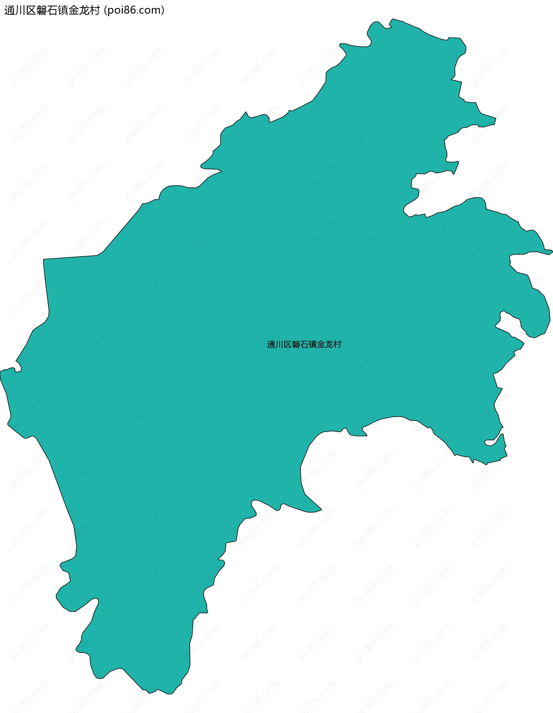 通川区磐石镇金龙村边界地图