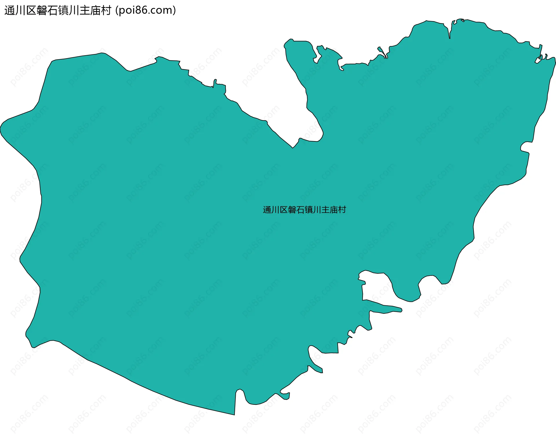 通川区磐石镇川主庙村边界地图