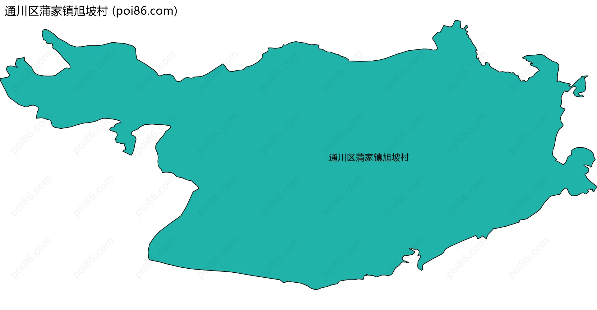 通川区蒲家镇旭坡村边界地图