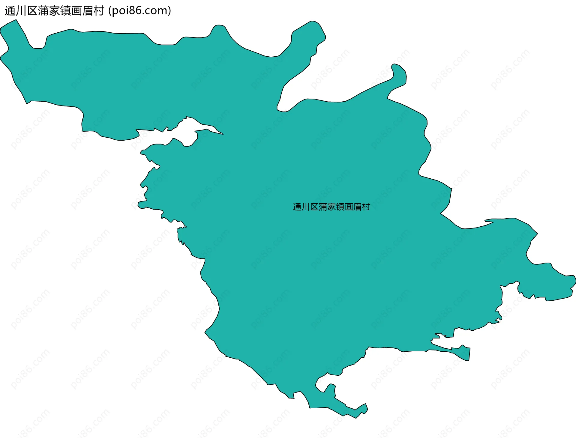 通川区蒲家镇画眉村边界地图