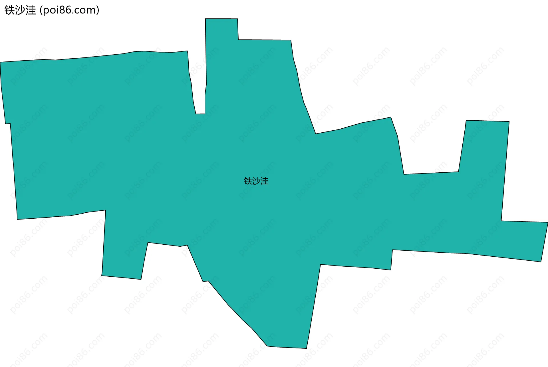 铁沙洼边界地图
