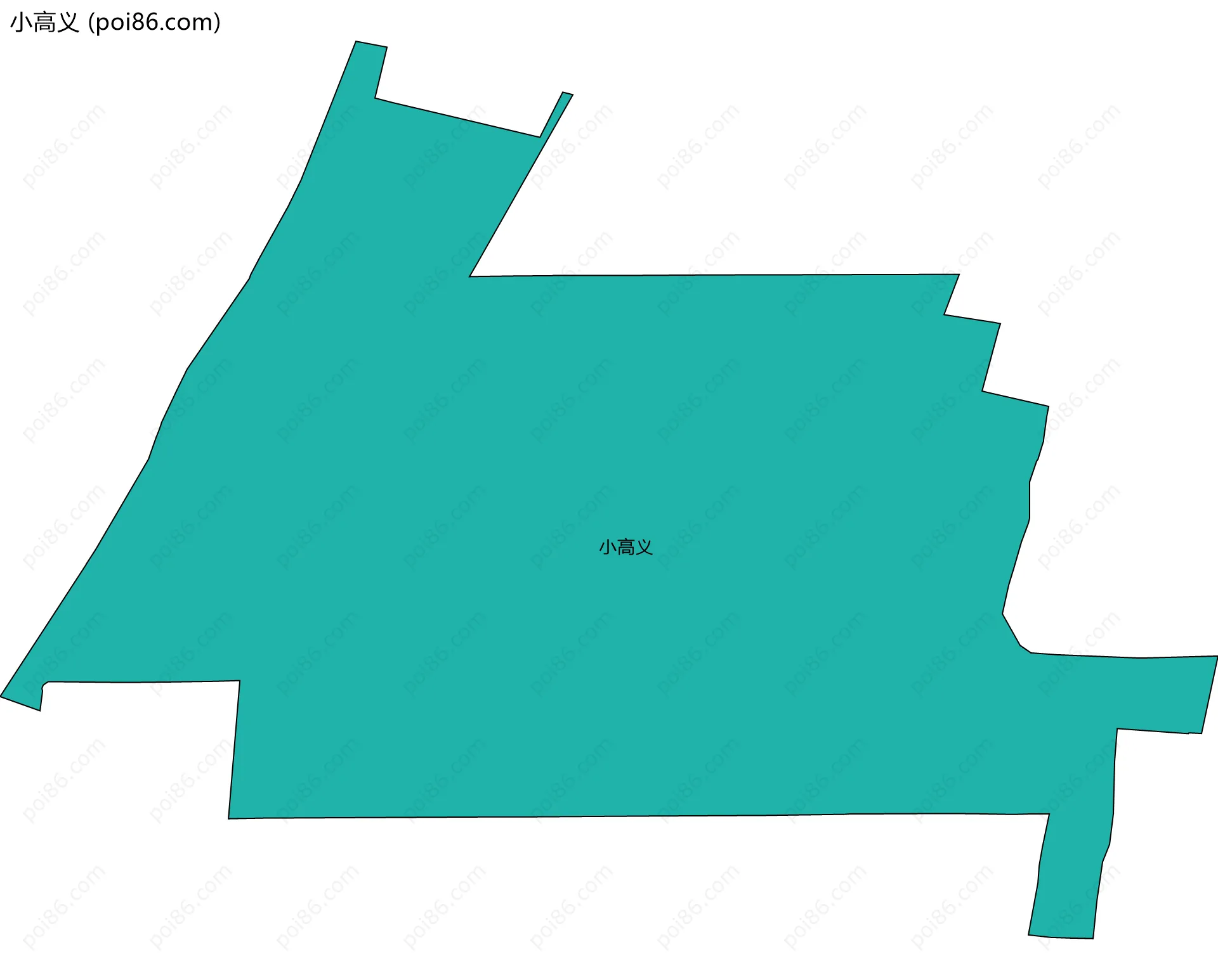 小高义边界地图