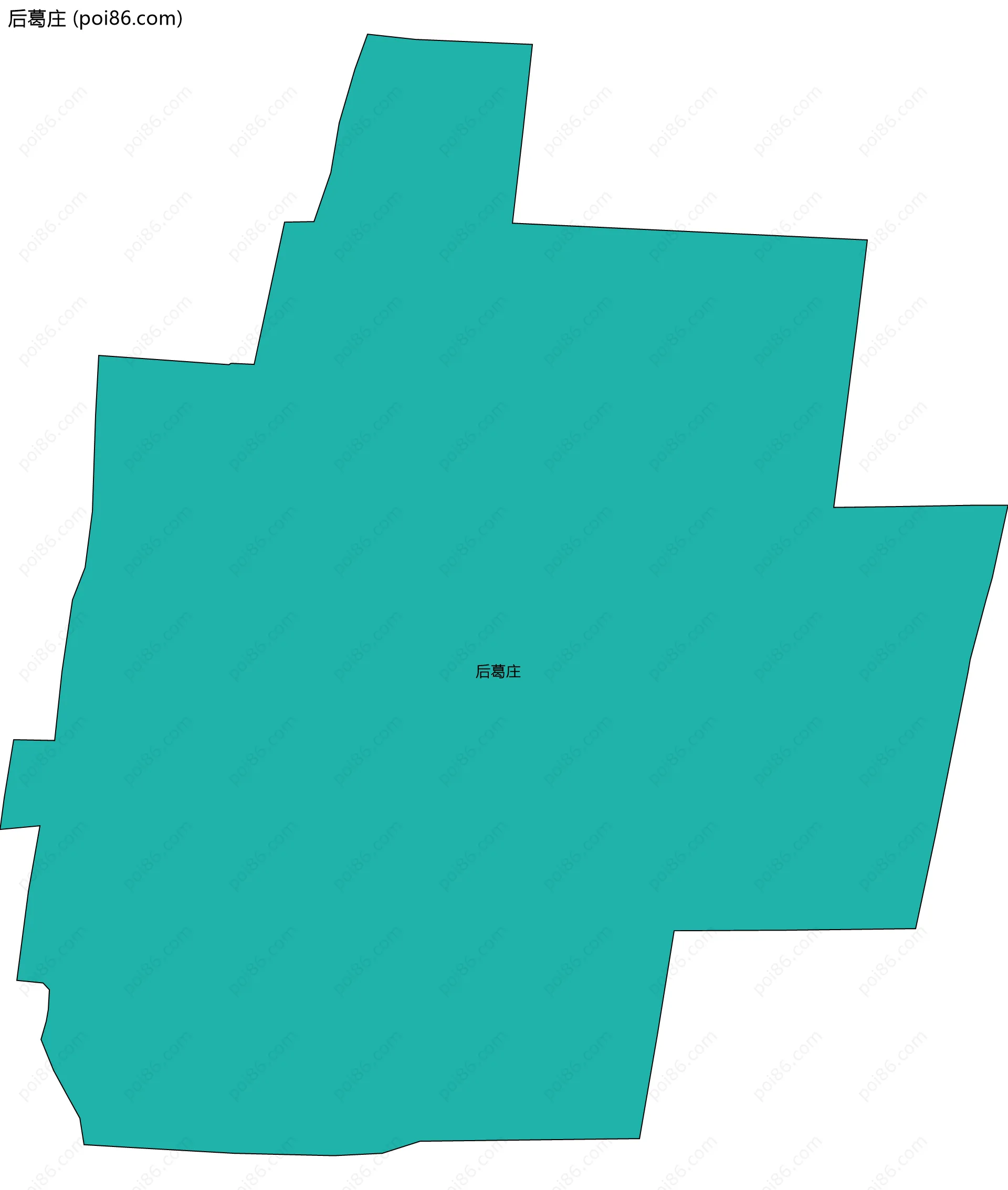 后葛庄边界地图