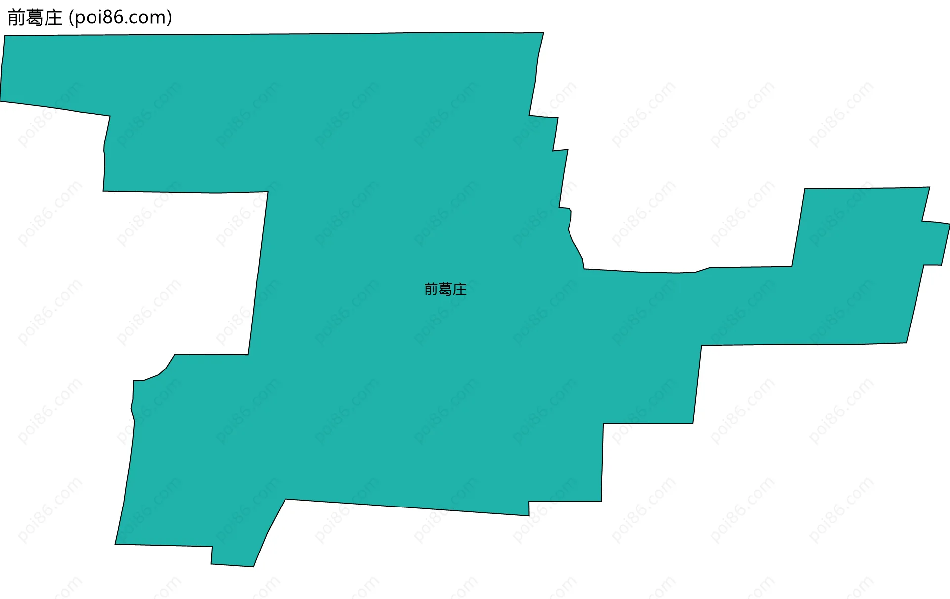 前葛庄边界地图