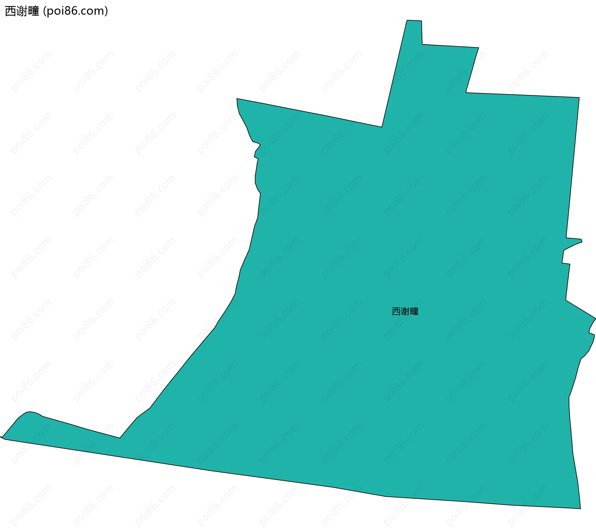 西谢疃边界地图