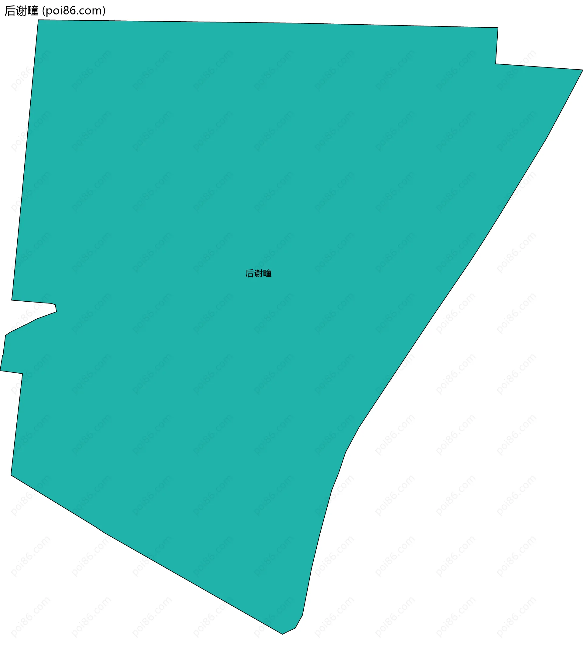 后谢疃边界地图