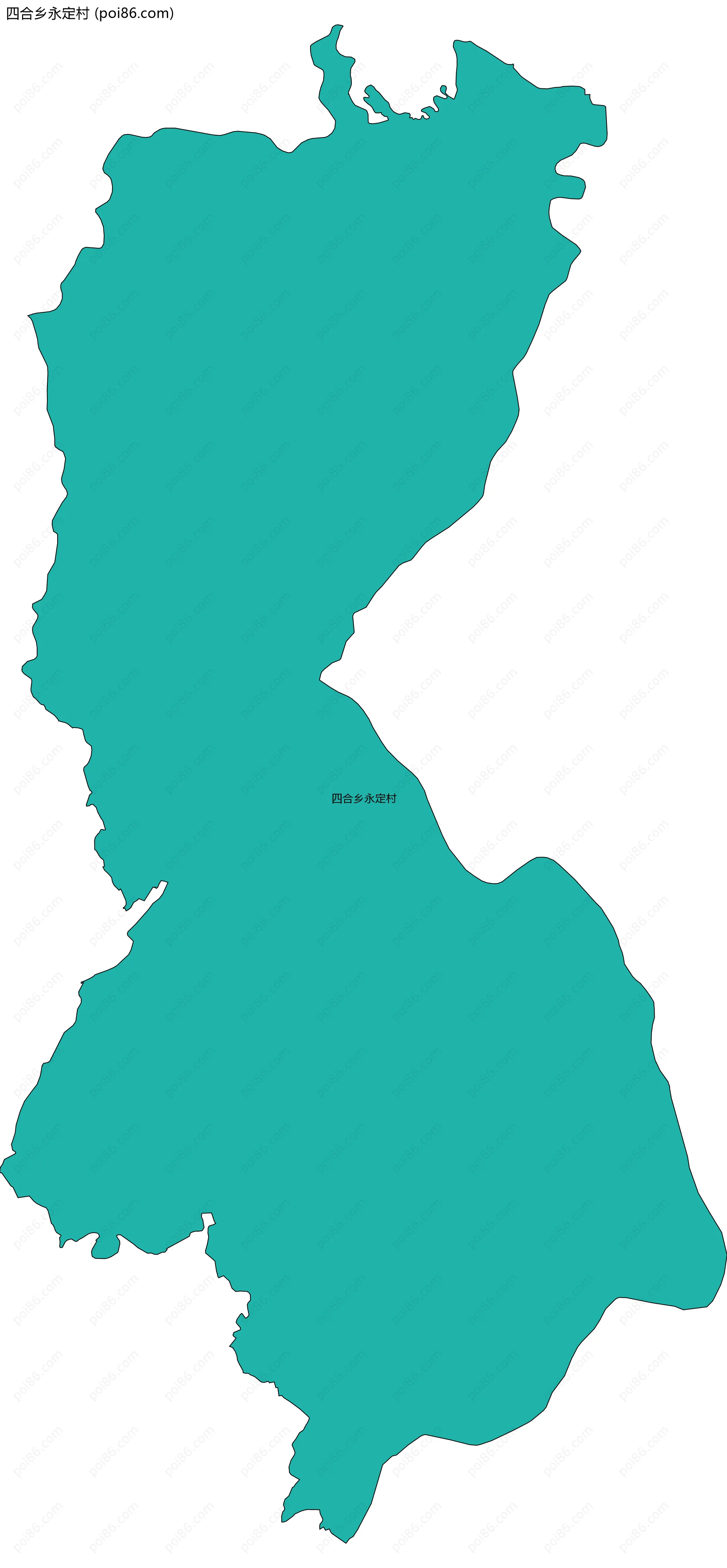 四合乡永定村边界地图