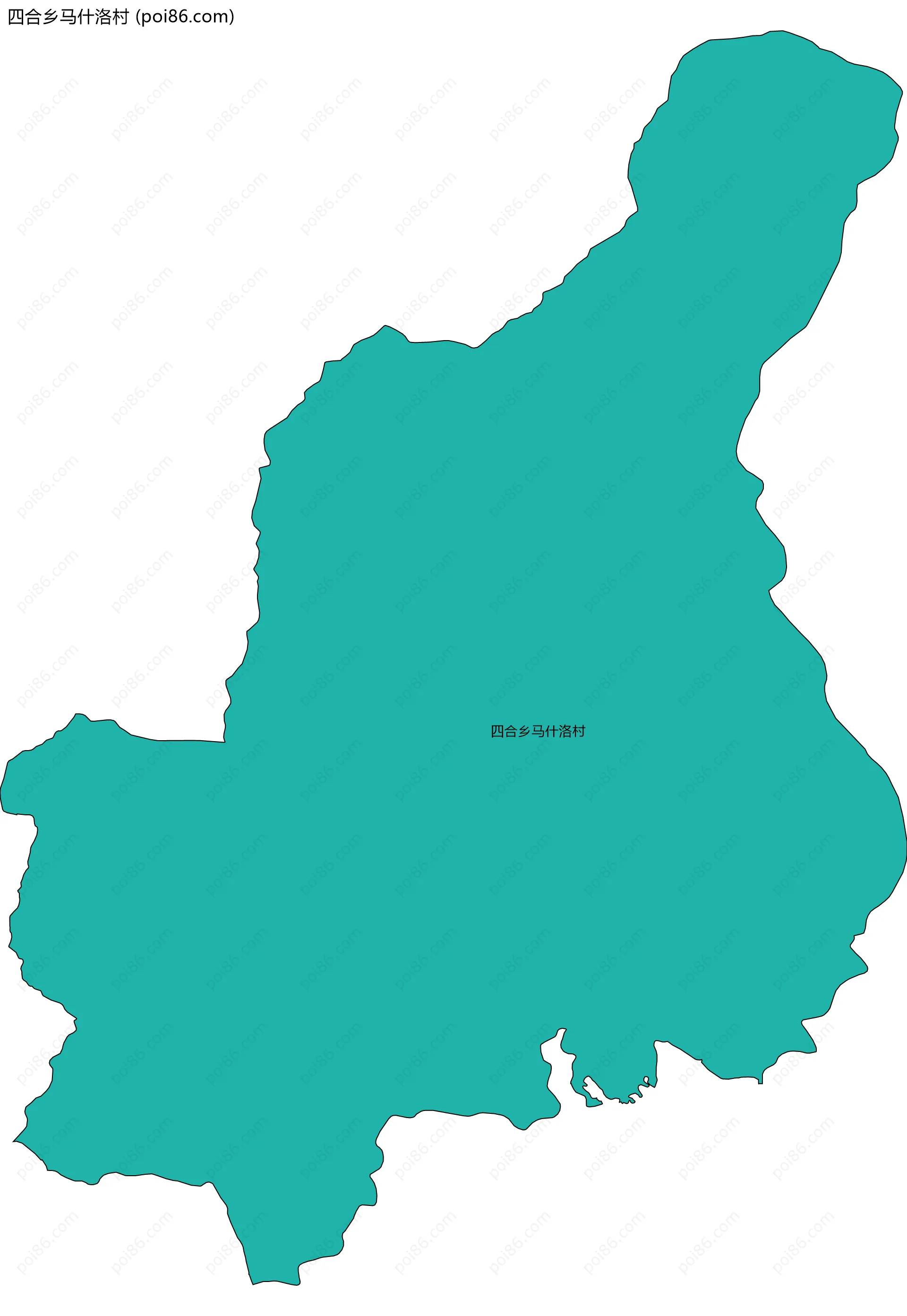四合乡马什洛村边界地图
