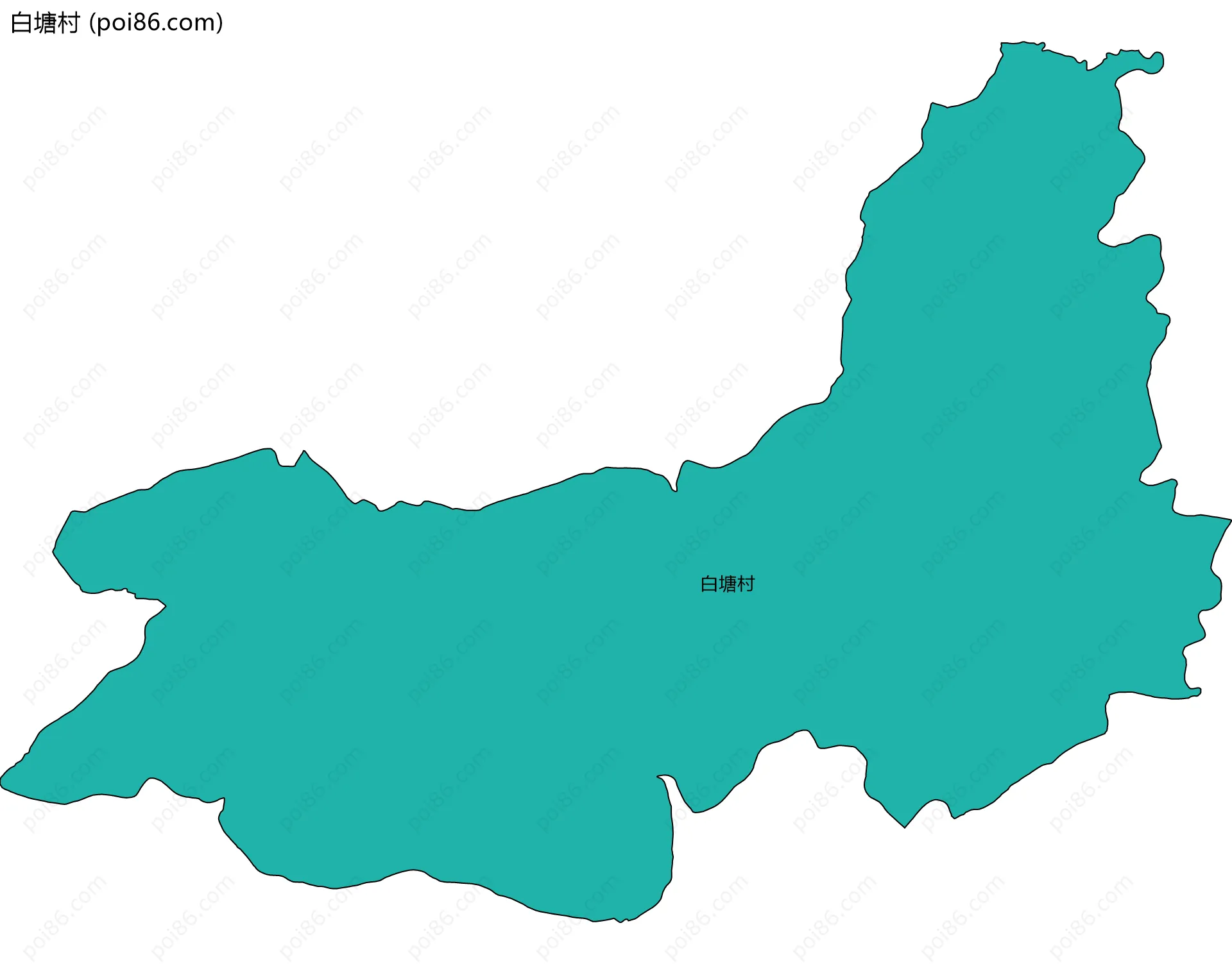 白塘村边界地图