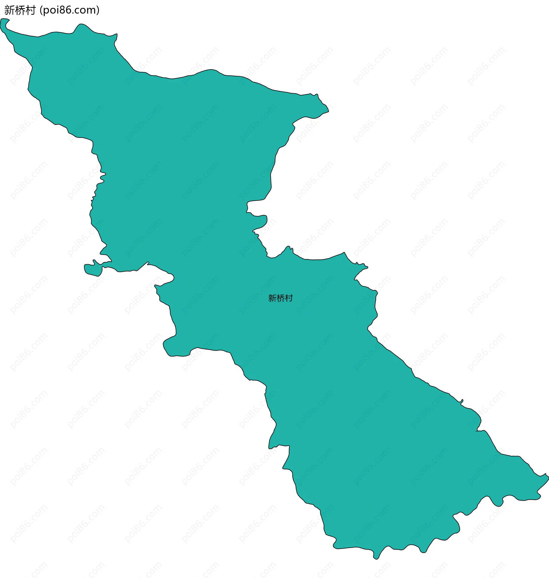 新桥村边界地图