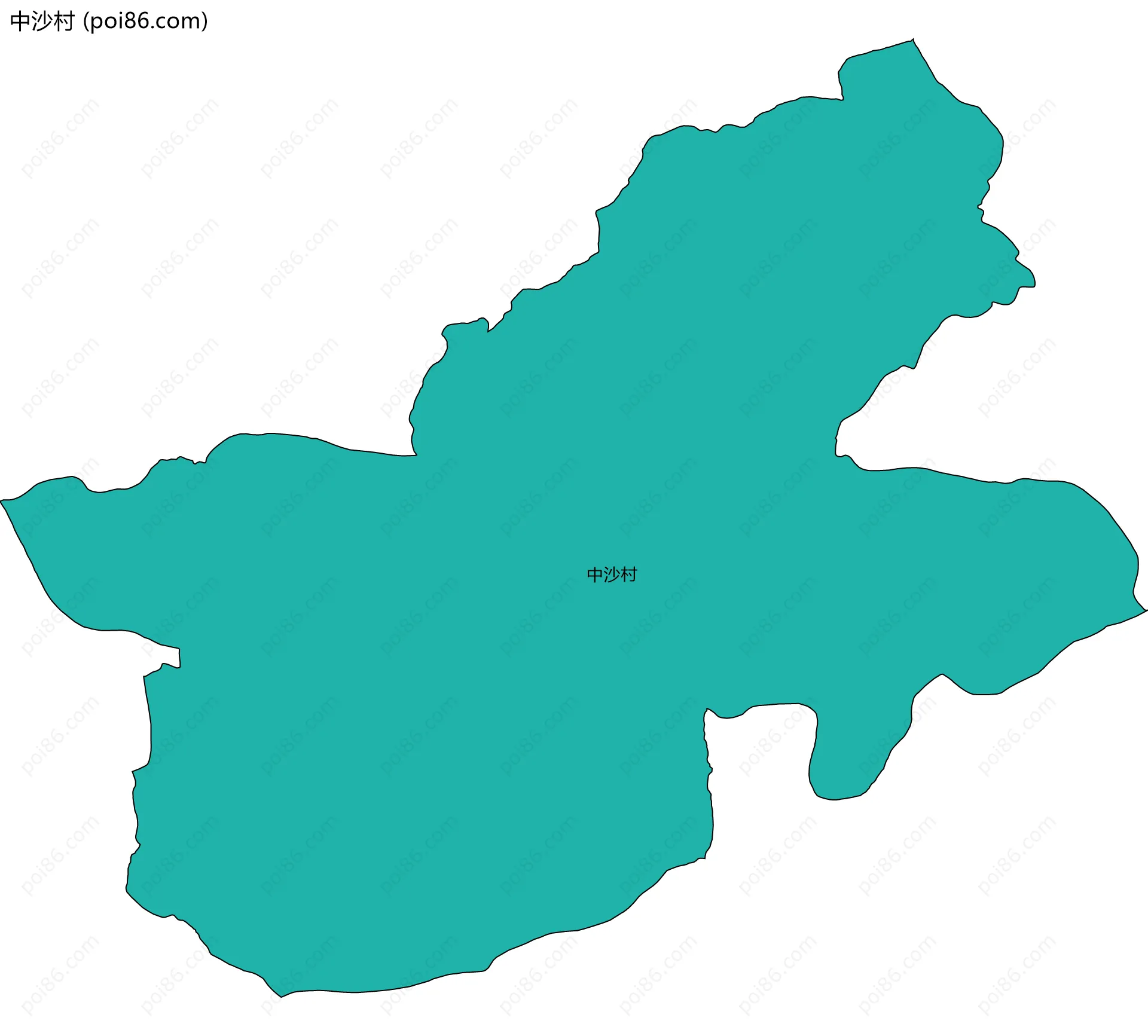 中沙村边界地图