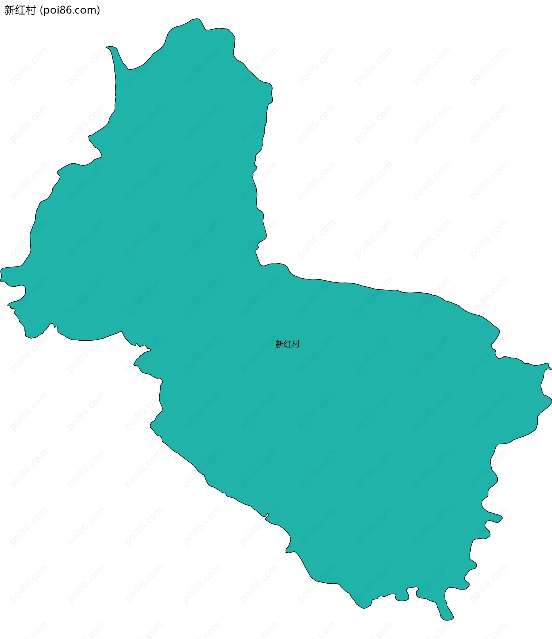 新红村边界地图