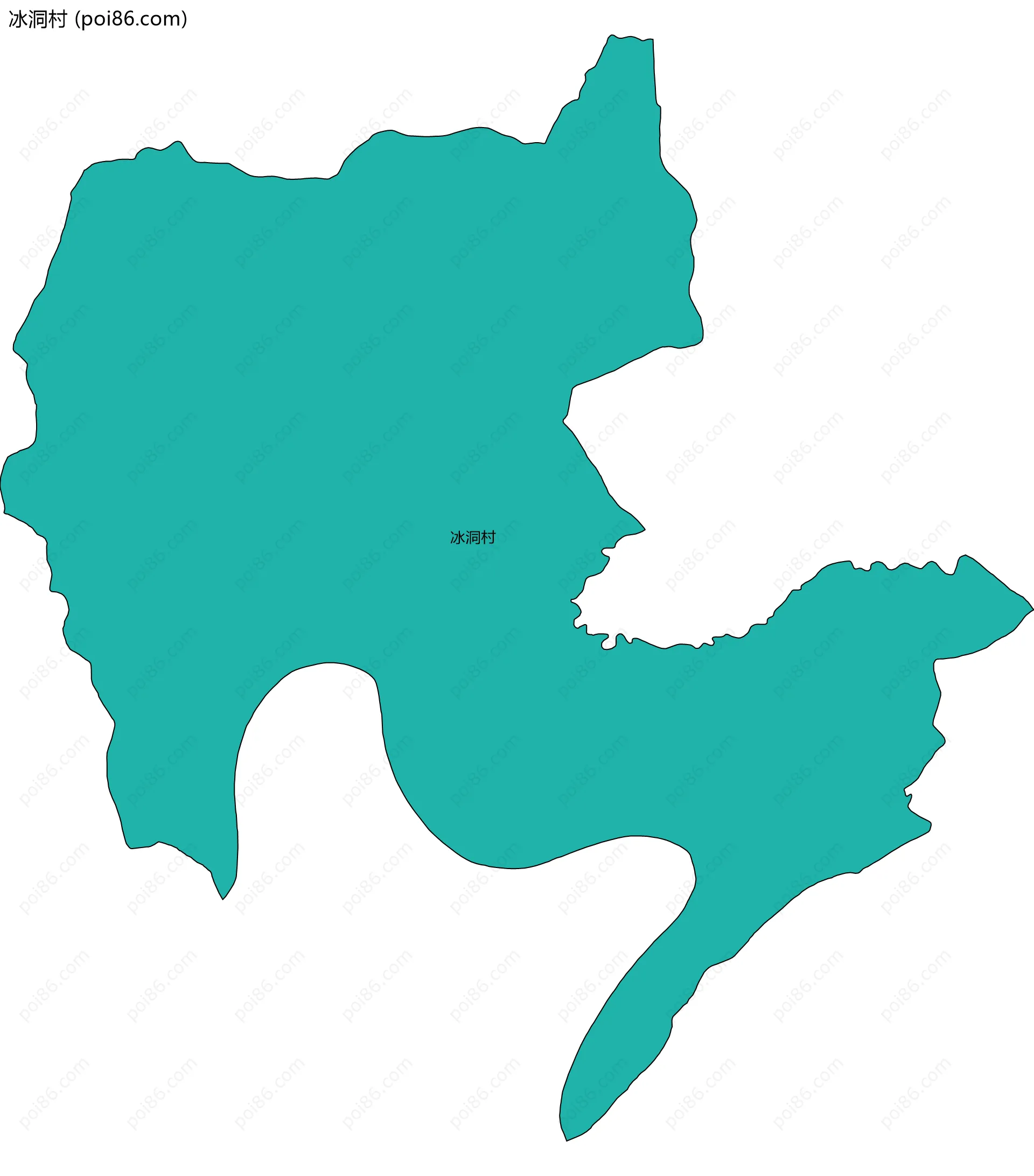 冰洞村边界地图