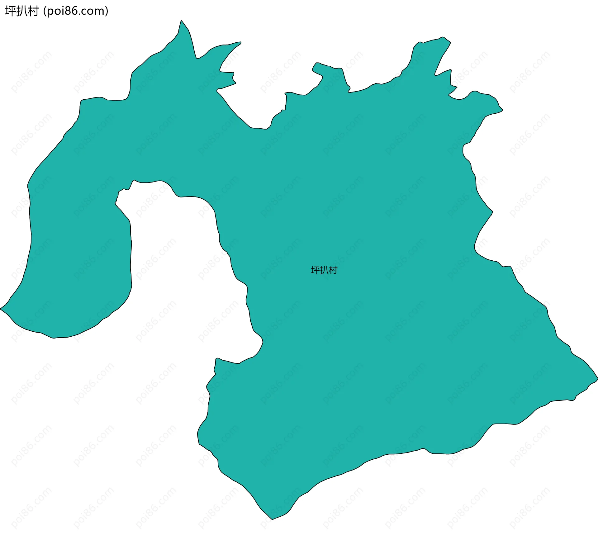 坪扒村边界地图