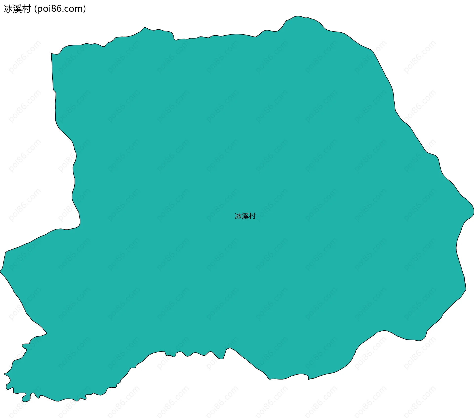 冰溪村边界地图