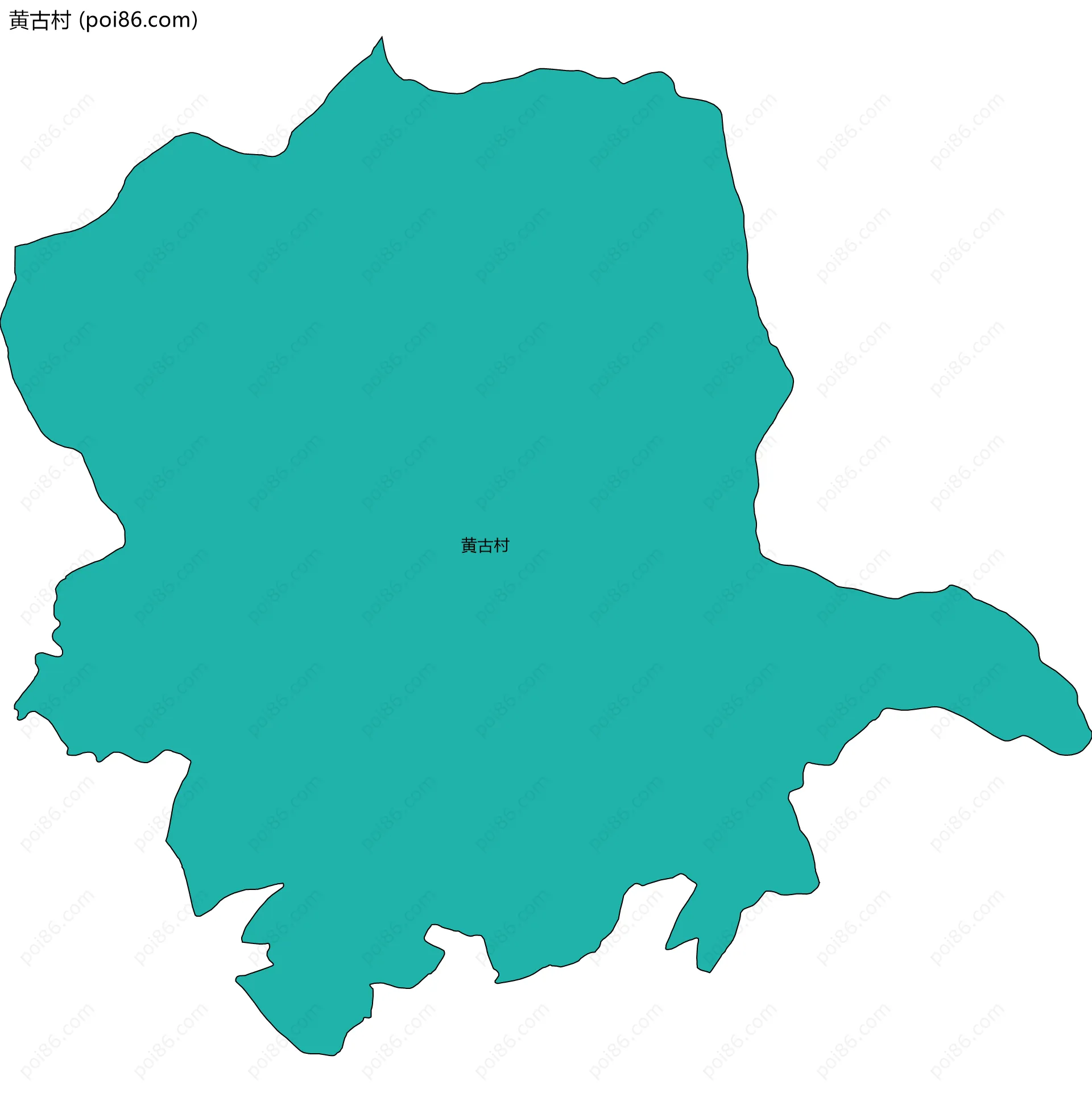 黄古村边界地图