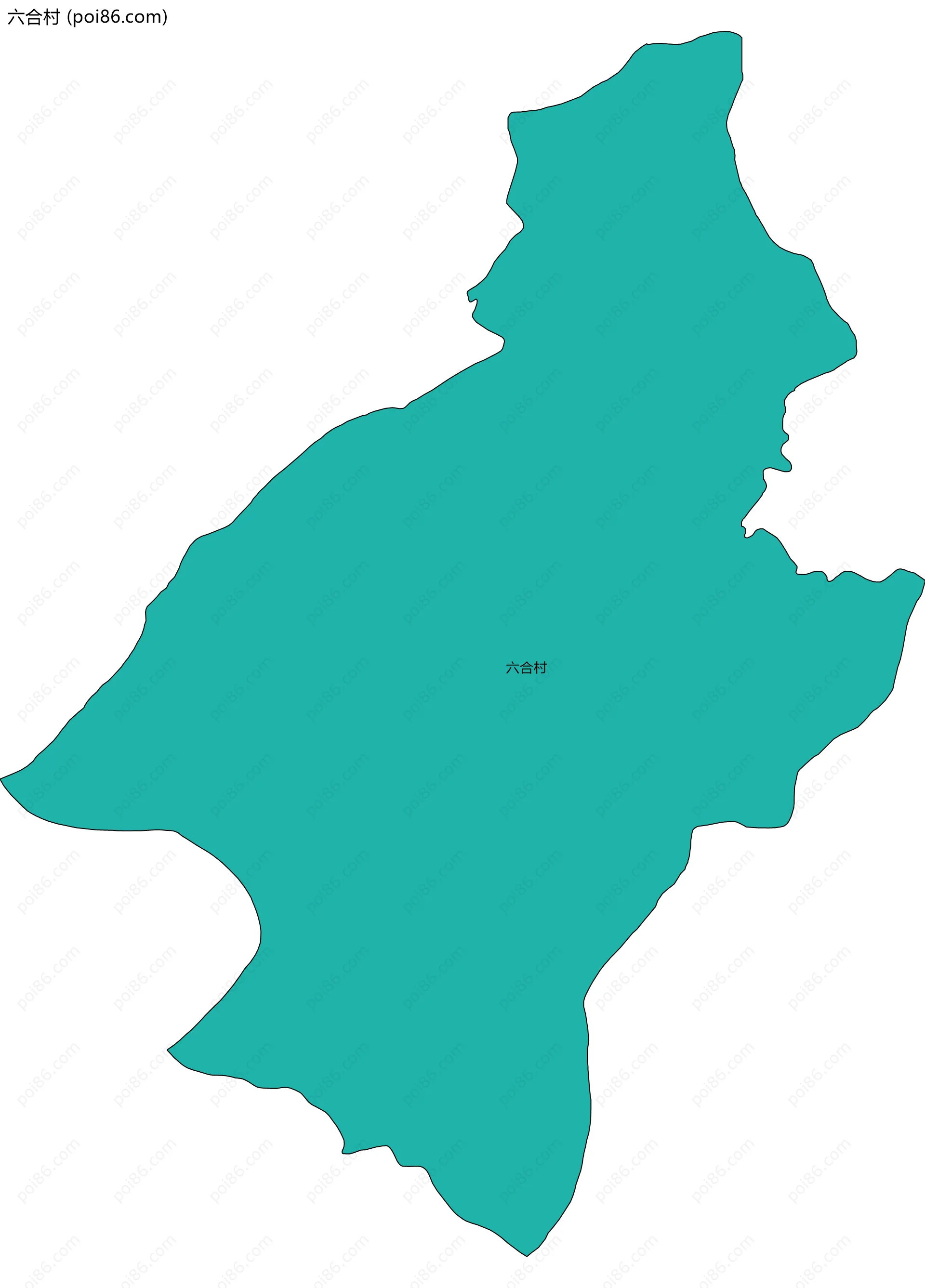 六合村边界地图